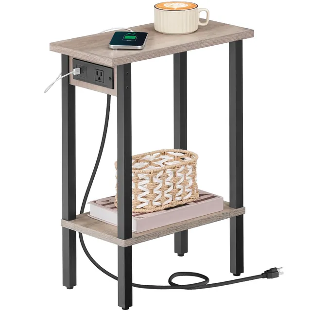 hoobro-bg240ubz01-table-d-appoint-gr-ge-2-niveaux-avec-chargeur image 1