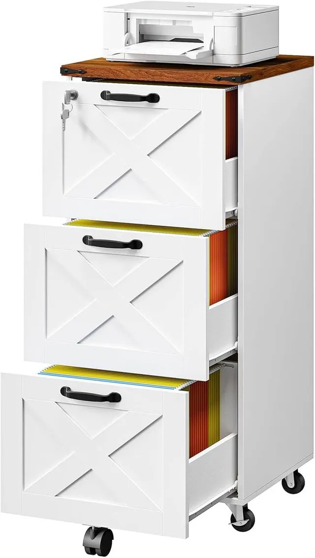 hoobro-caisson-de-bureau-bois-blanc-3-tiroirs-a4 image 1