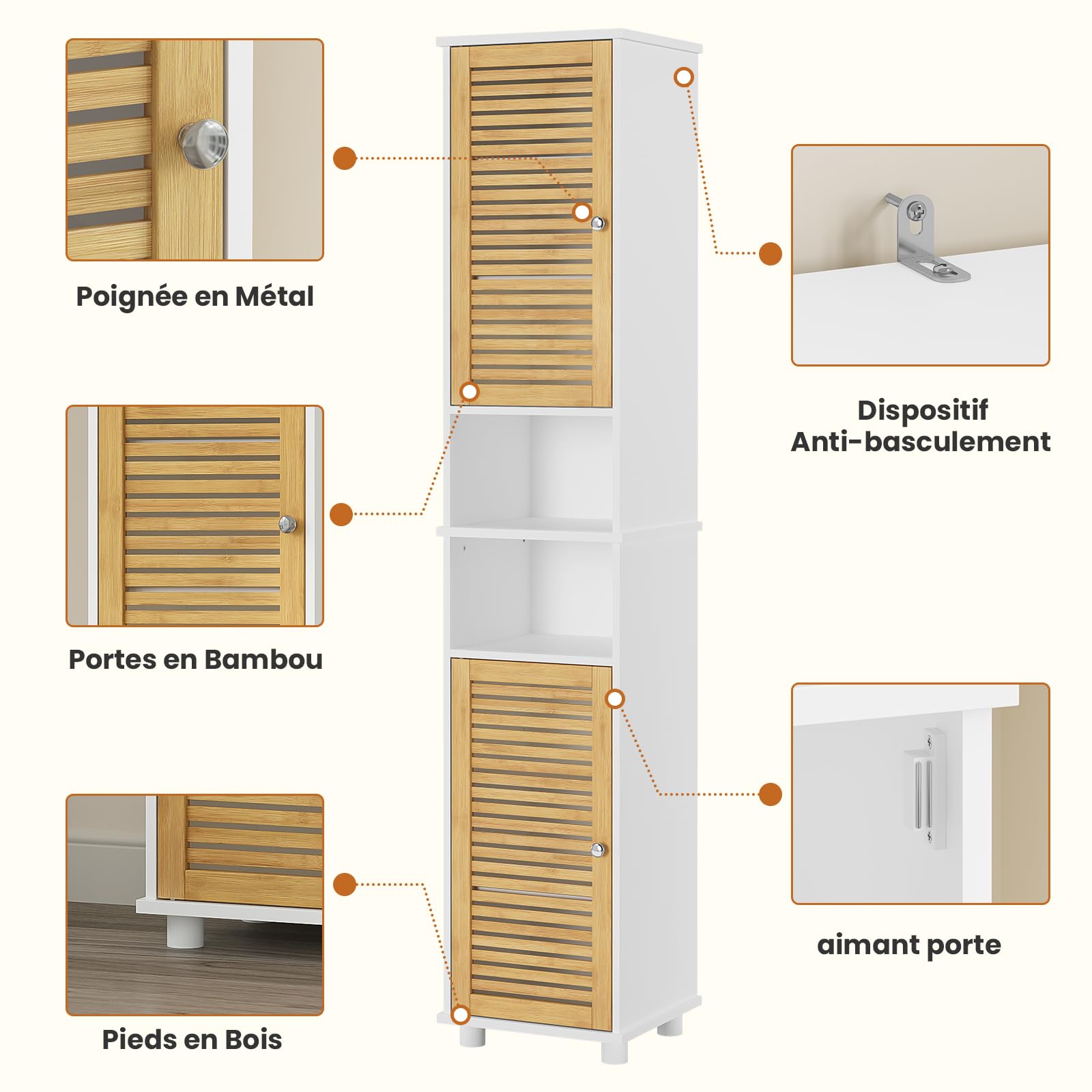 forabamb-colonne-salle-de-bain-190-cm-blanc-bambou-moderne image 4