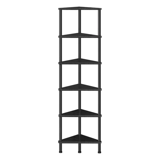hoobro-bookshelves-tag-re-angle-6-niveaux-noir-industriel image 1