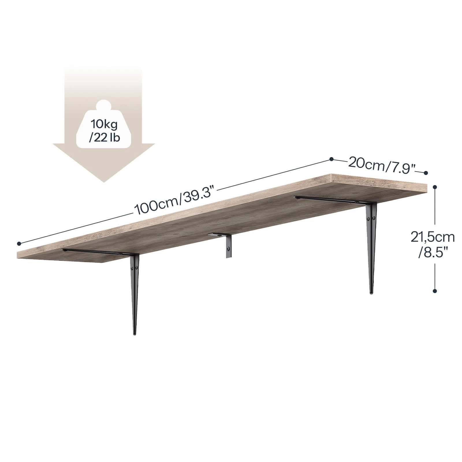 hoobro-tag-re-murale-bois-gr-ge-100-cm-avec-supports-m-tal image 4