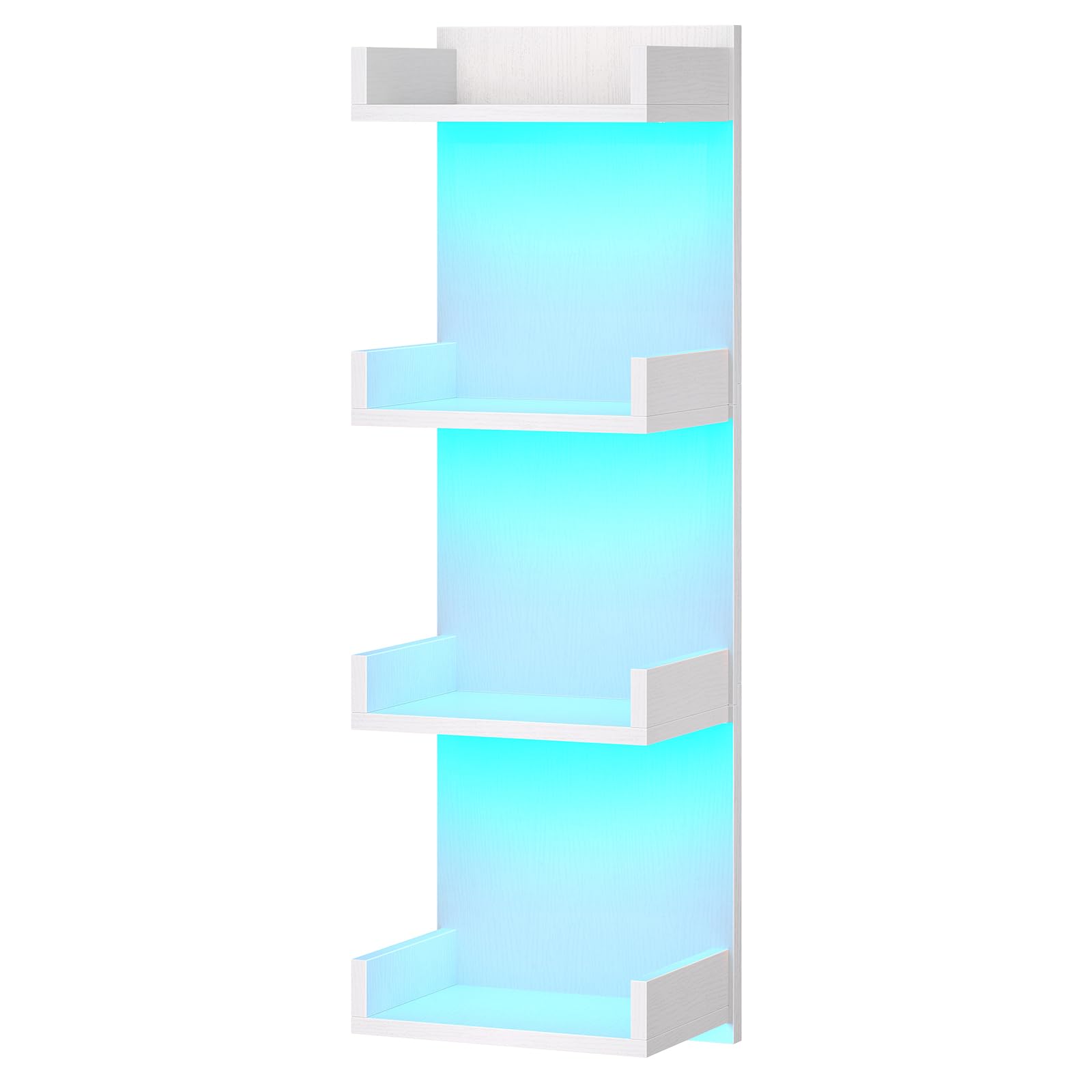hoobro-storage-racks-tag-re-murale-blanche-led-rgb-4-niveaux image 1