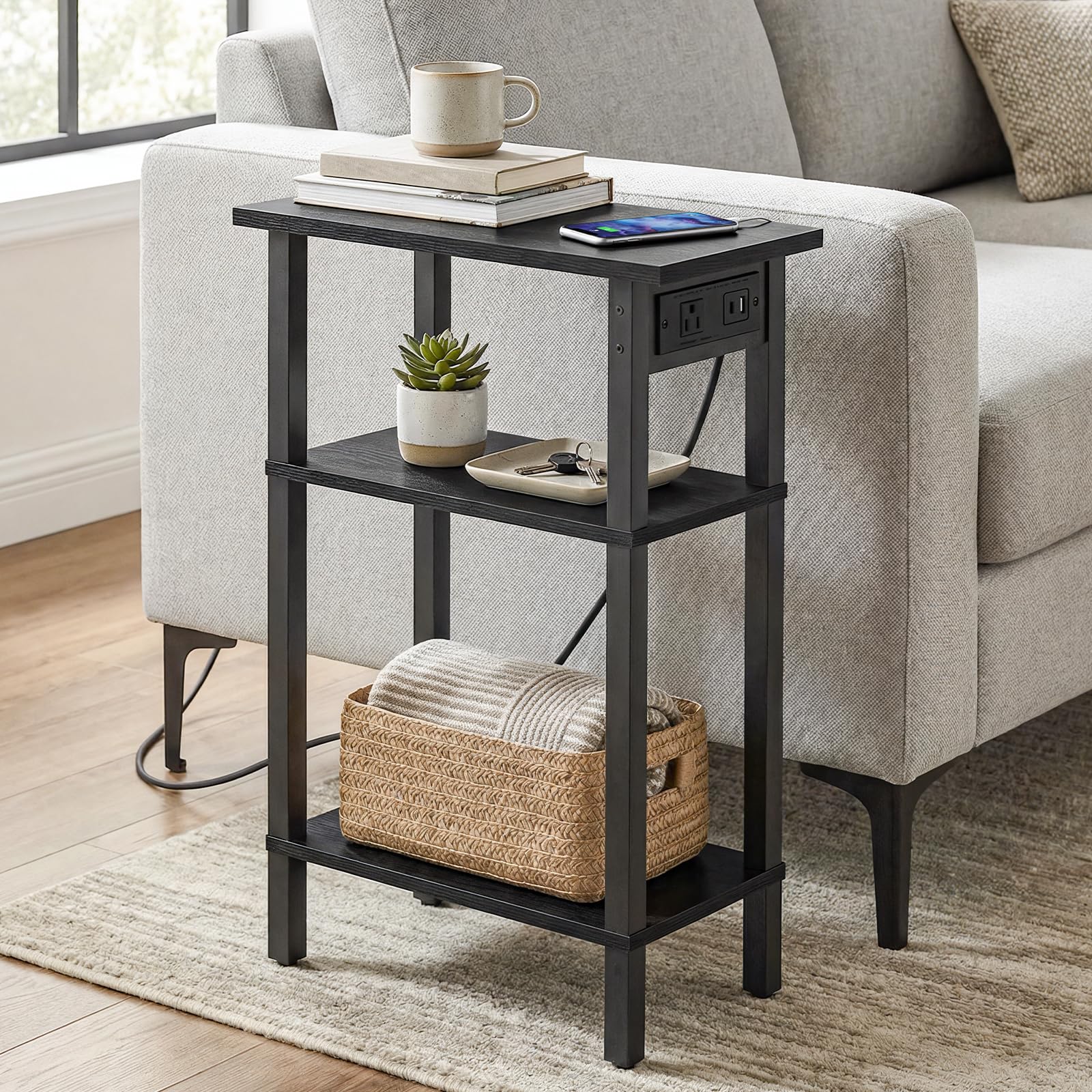 hoobro-bb340ubz01-table-d-appoint-prise-usb-noire image 5