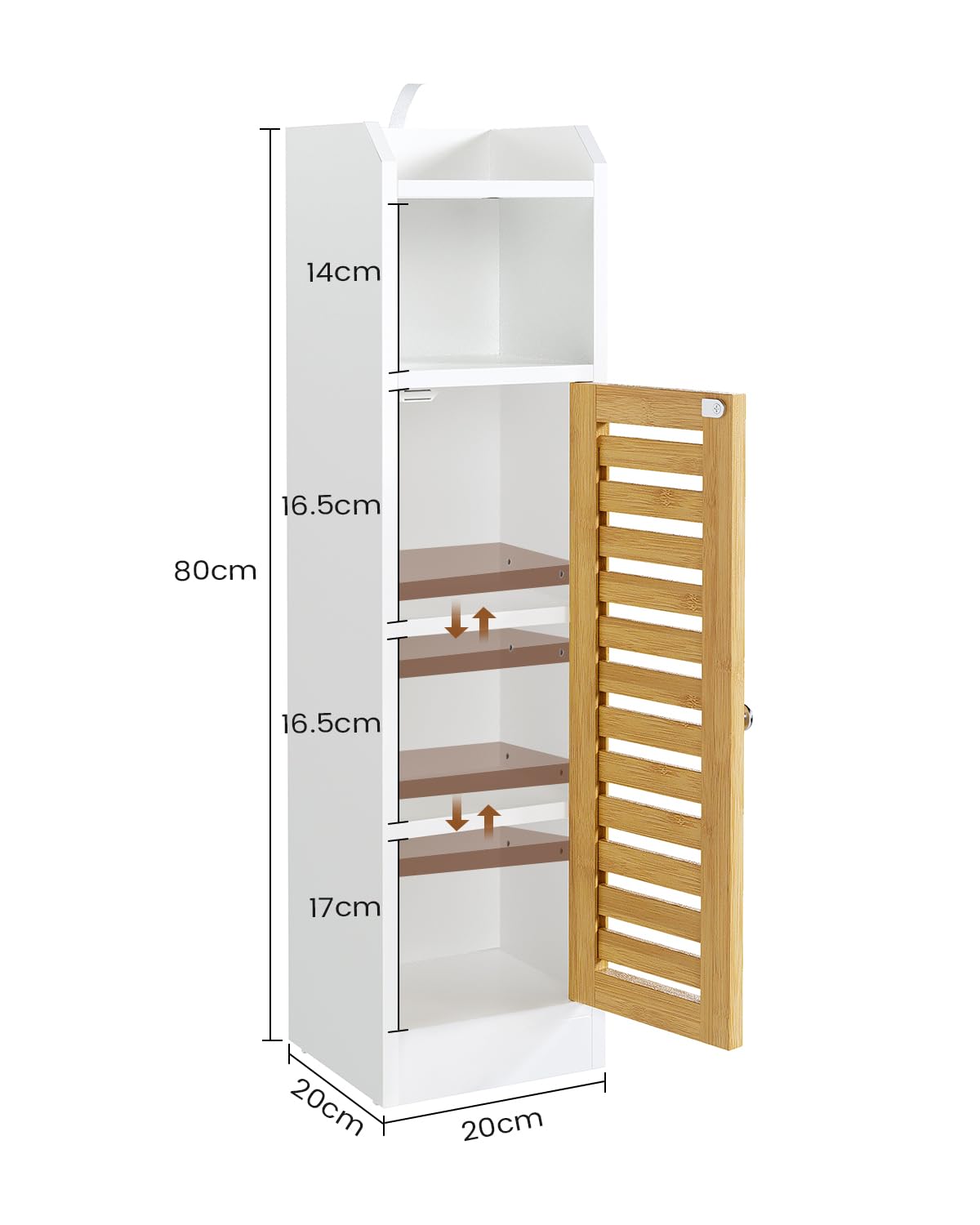 forabamb-armoires-hautes-colonne-20x20x80-cm-blanc-bambou image 3