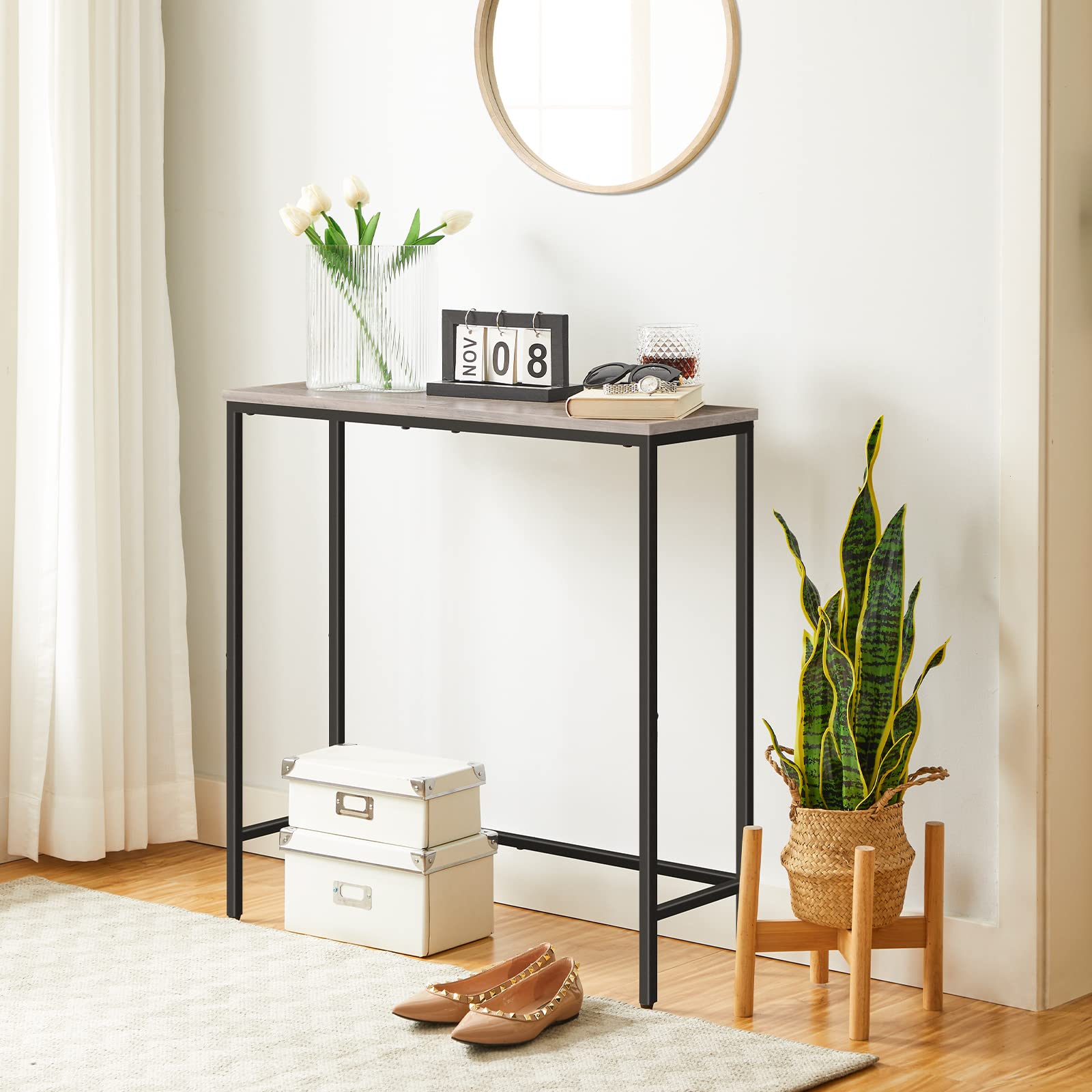 hoobro-console-entr-e-troite-75cm-greige-table-couloir image 2