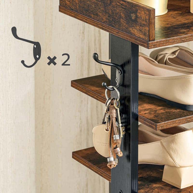 hoobro-shoe-racks-meuble-chaussures-7-niveaux-marron image 7