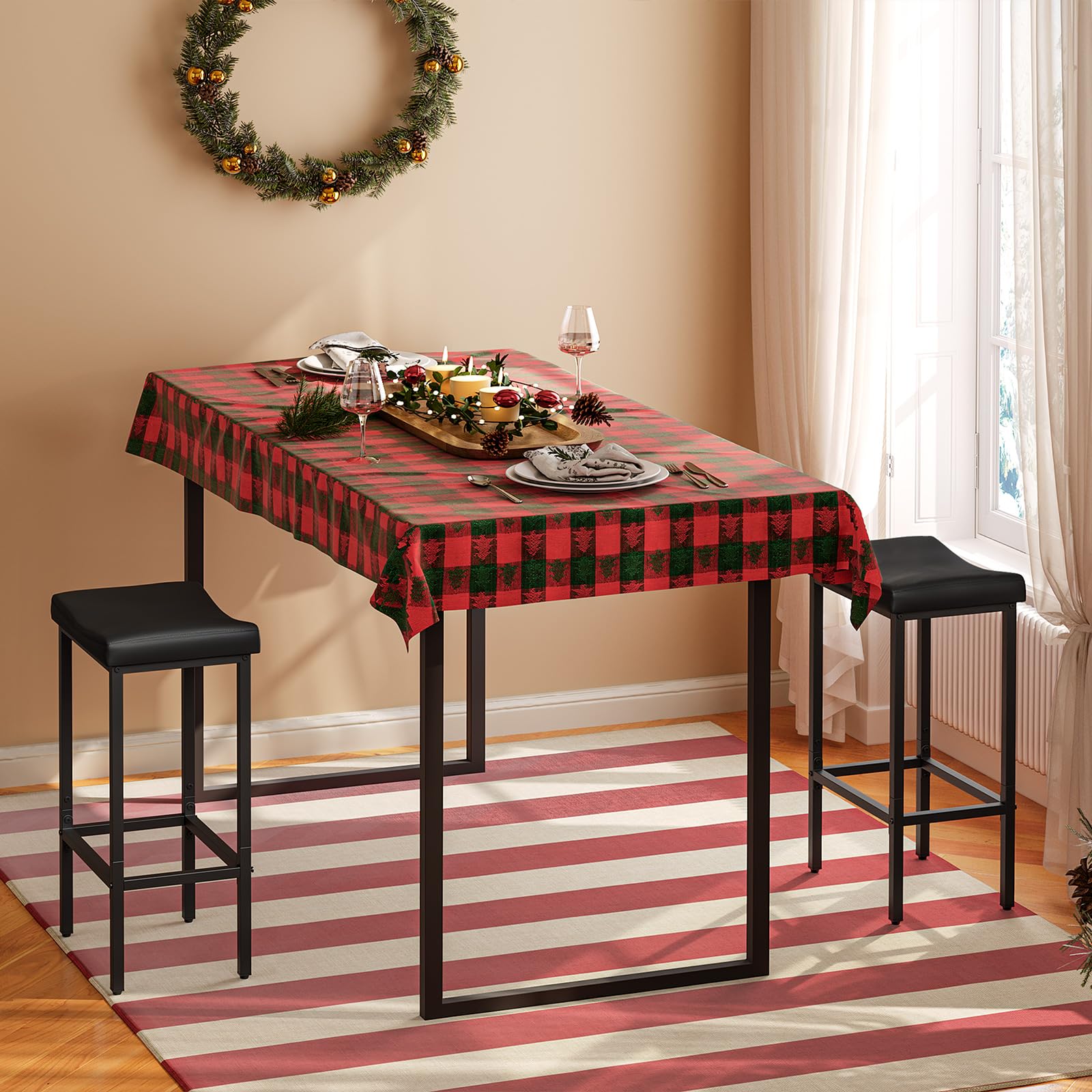hoobro-bar-stools-lot-2-tabourets-bar-noirs-selle image 5