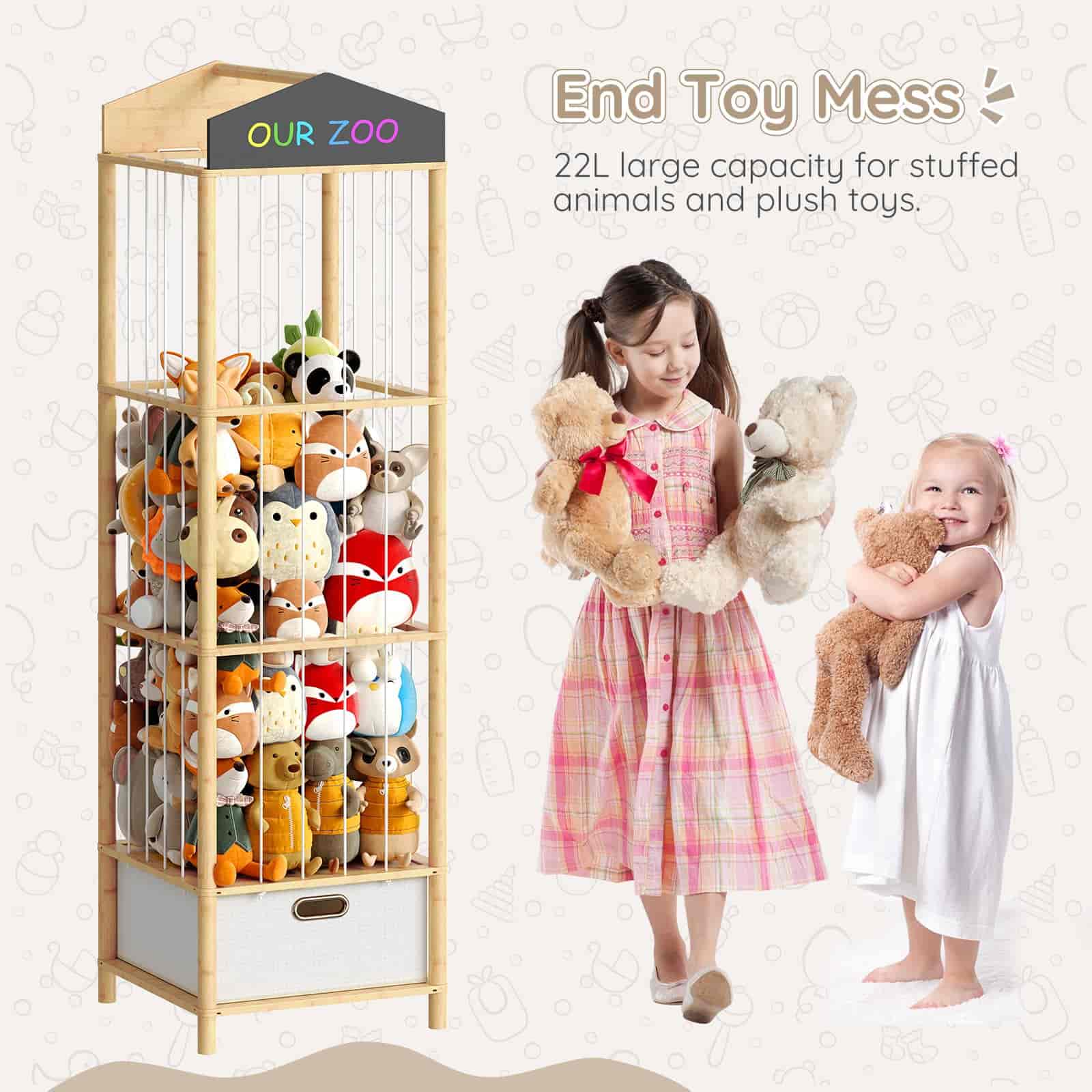 hoobro-kid-s-furniture-rangement-peluches-bambou-naturel image 5