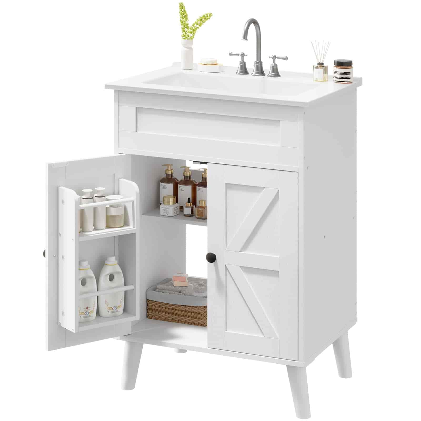 hoobro-bathroom-furniture-meuble-vasque-blanc-c-ramique-61-cm image 1