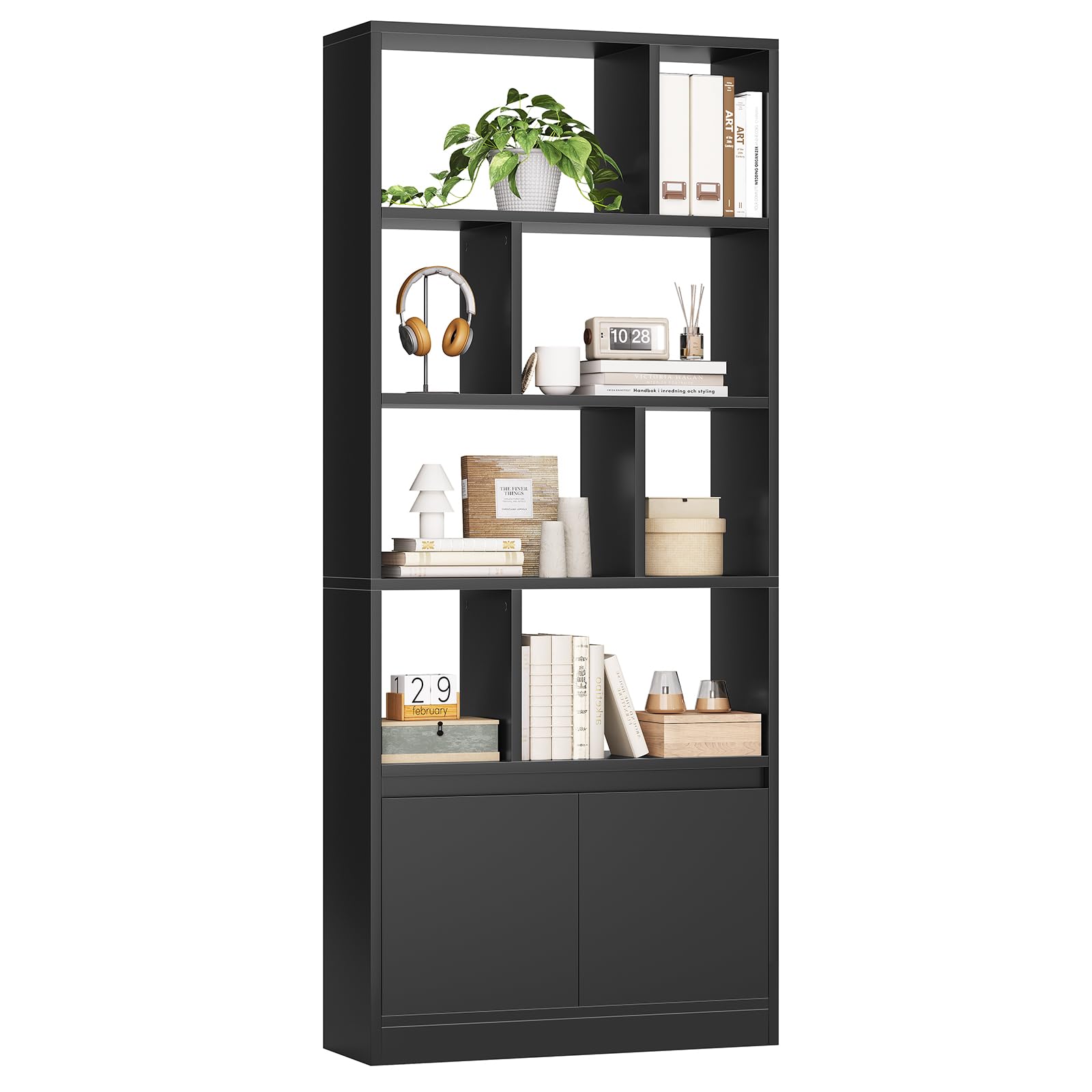 forabamb-biblioth-ques-biblioth-que-noire-4-niveaux-avec-portes image 1