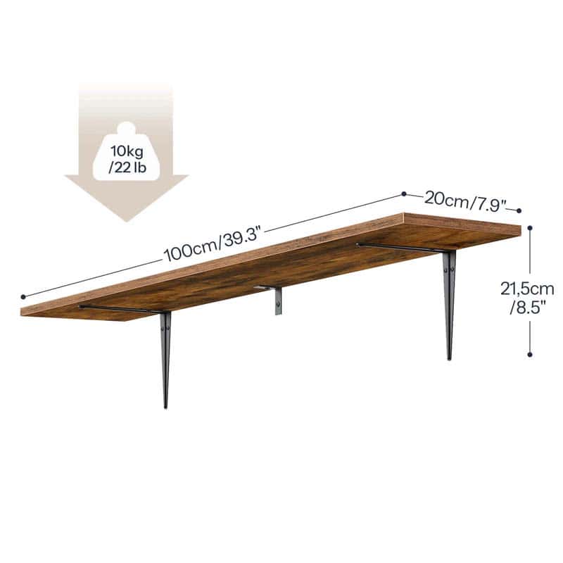 hoobro-storage-racks-tag-re-murale-39-4-pouces-marron image 3