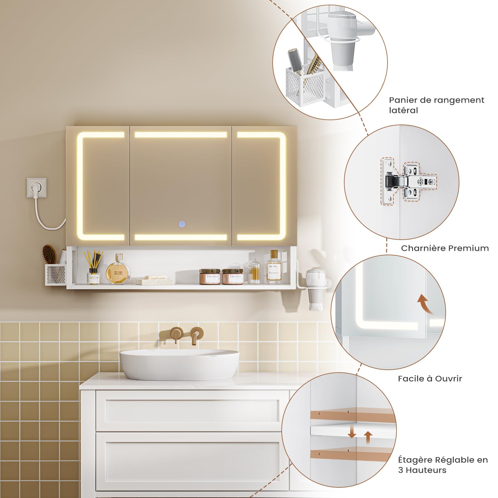 forabamb-armoires-murales-armoire-miroir-led-80-cm-blanc-prises image 7
