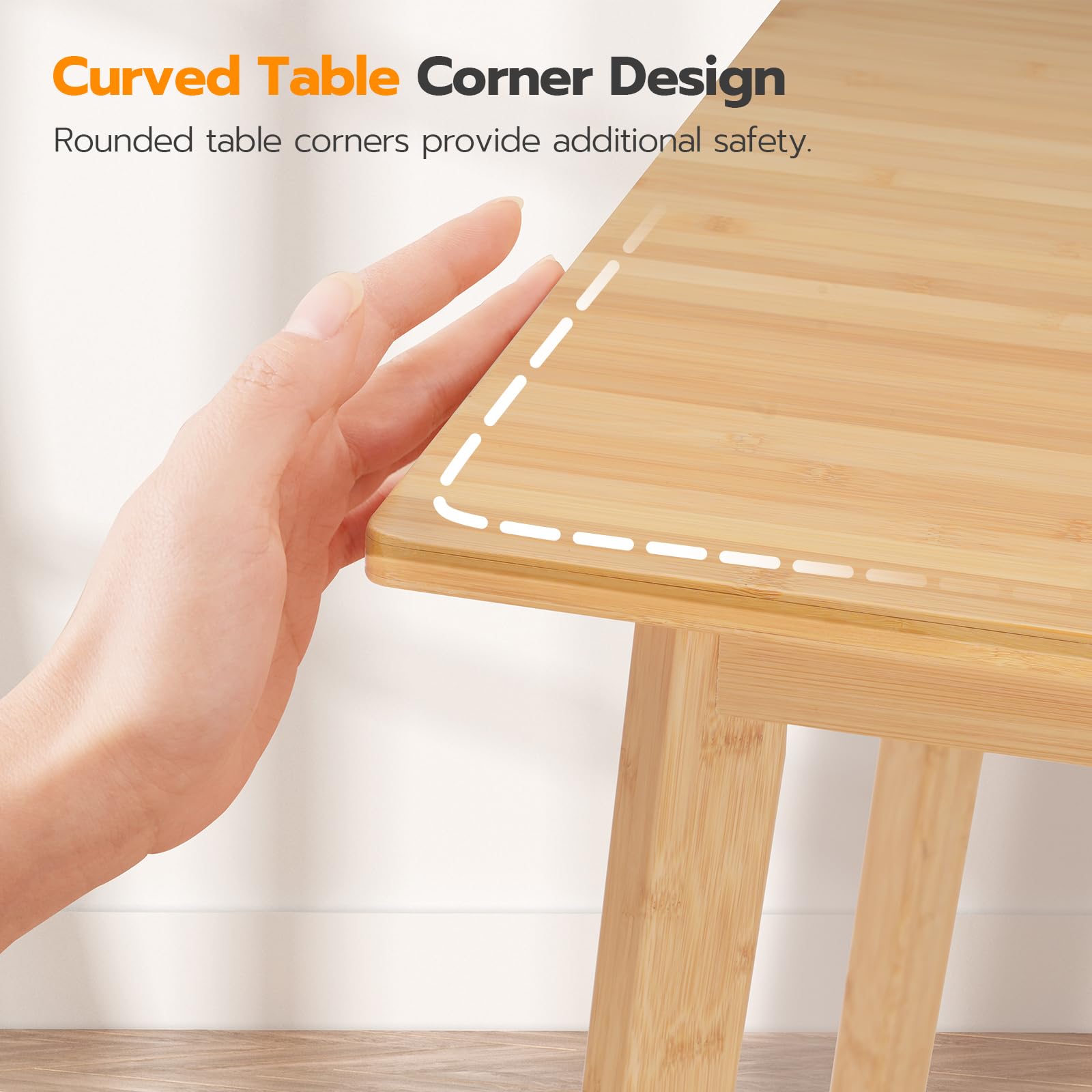 hoobro-dining-room-table-carr-e-bambou-naturel-70-cm image 6
