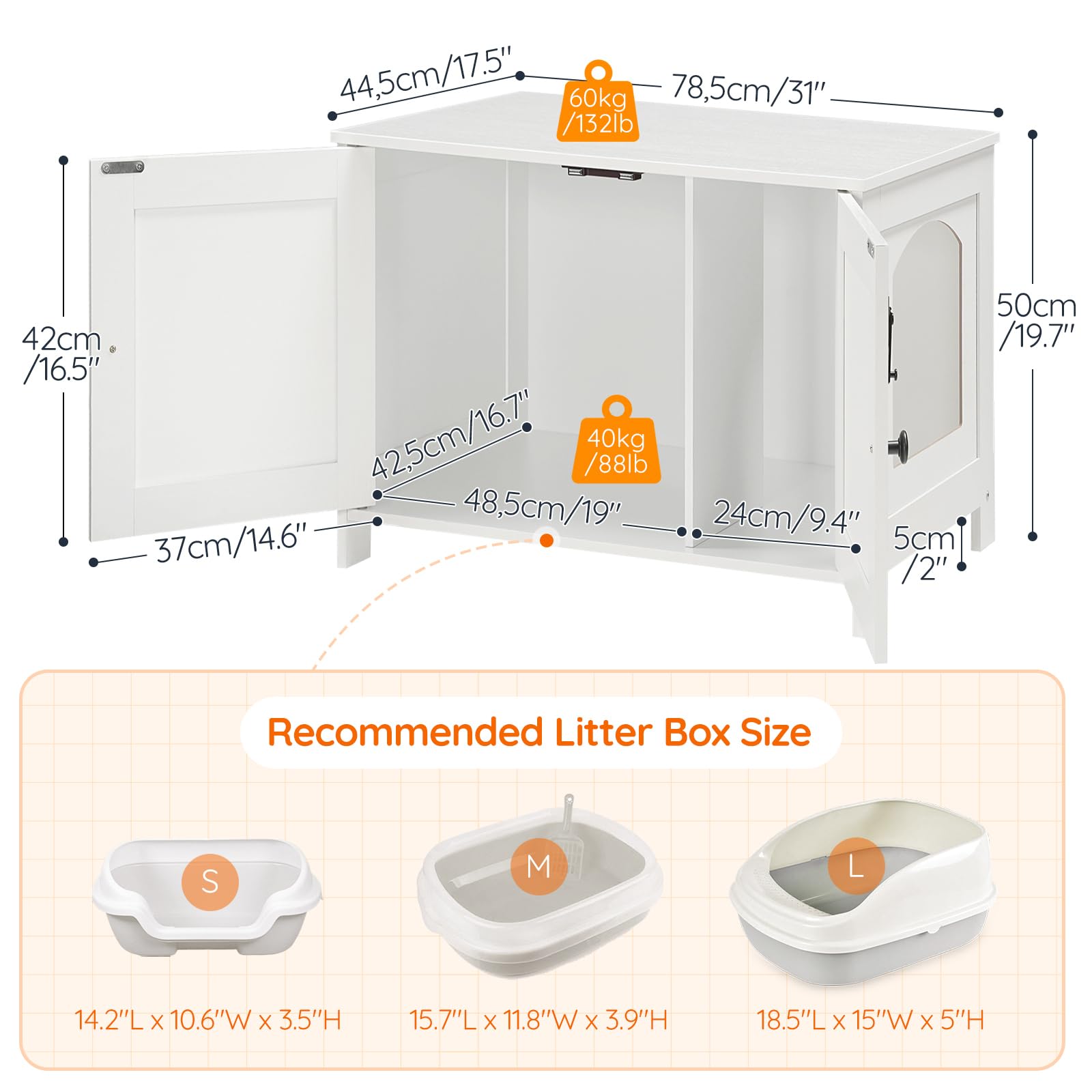 hoobro-pet-furniture-meuble-liti-re-chat-blanc image 3