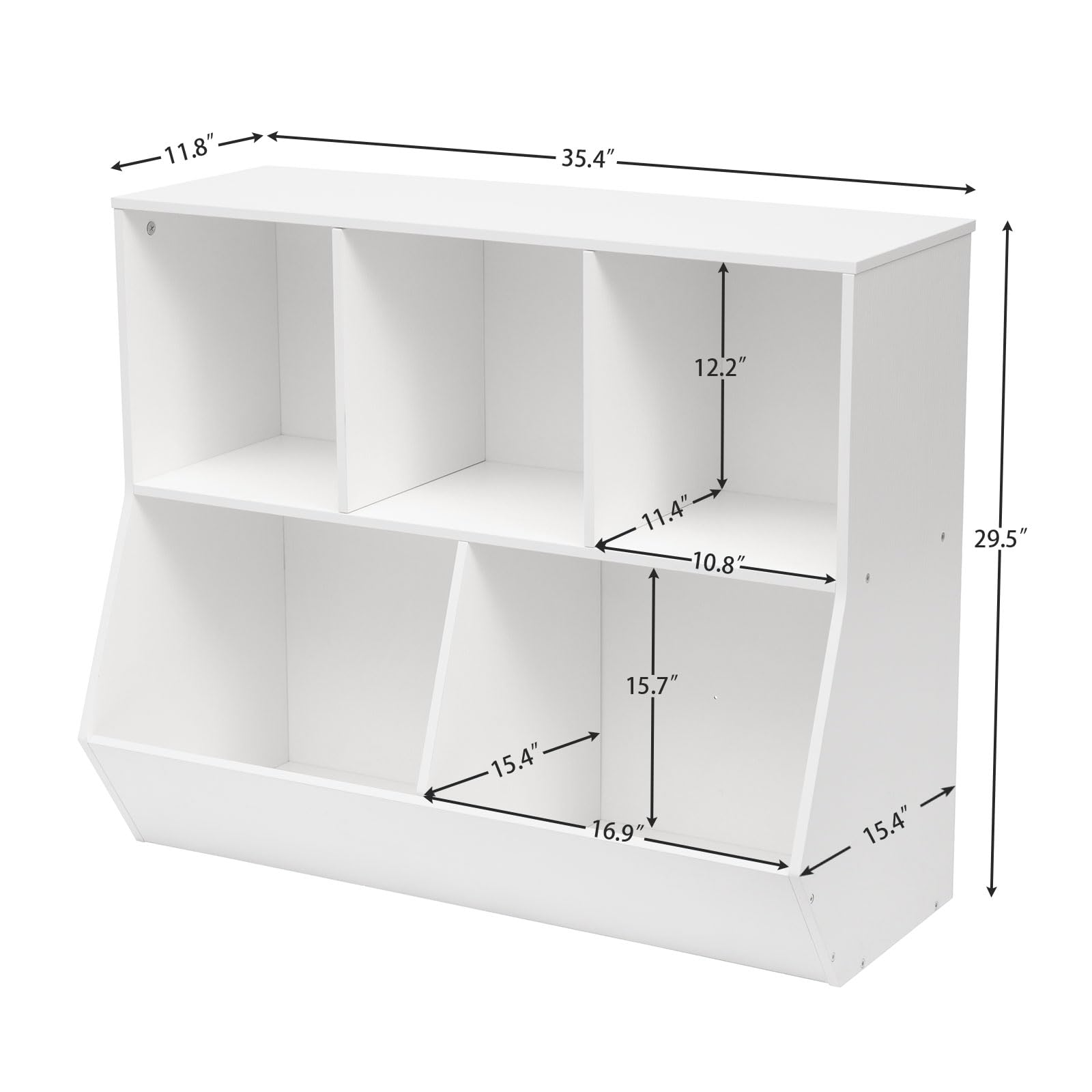 hoobro-kid-s-furniture-organisateur-jouets-90-cm-blanc-livres image 3