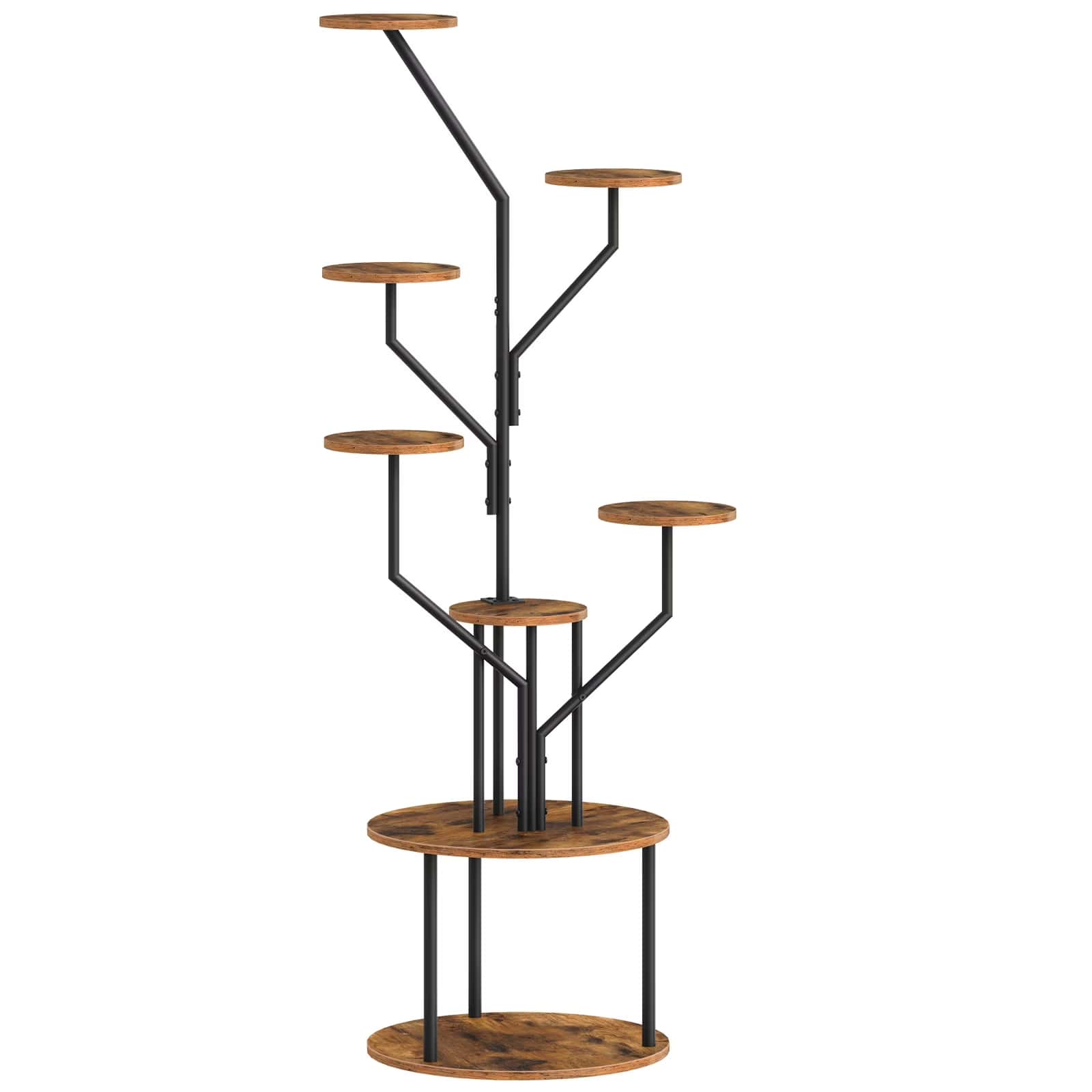 hoobro-storage-racks-tag-re-plantes-marron-8-niveaux-led image 3