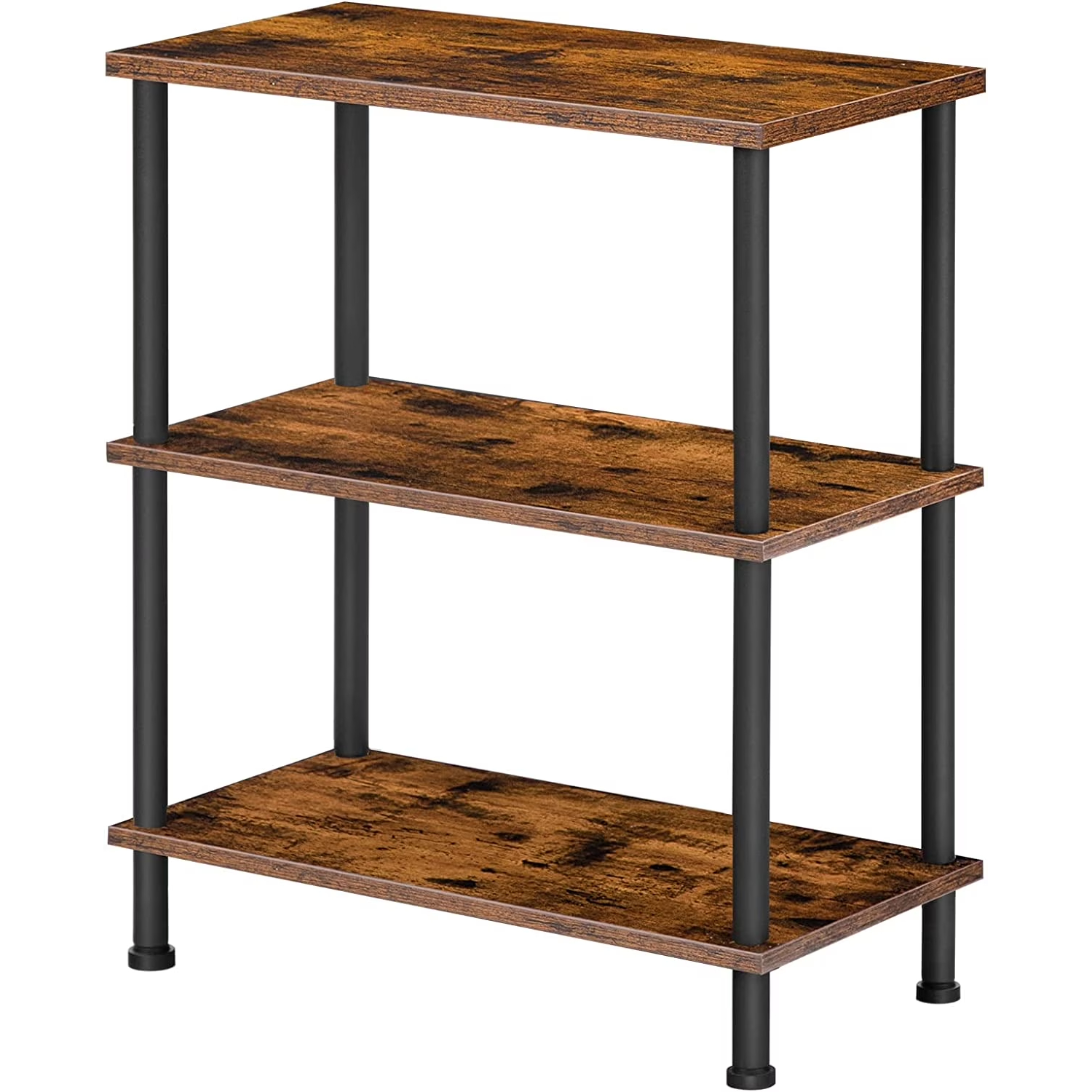 hoobro-side-tables-bout-de-canap-3-niveaux-marron image 3