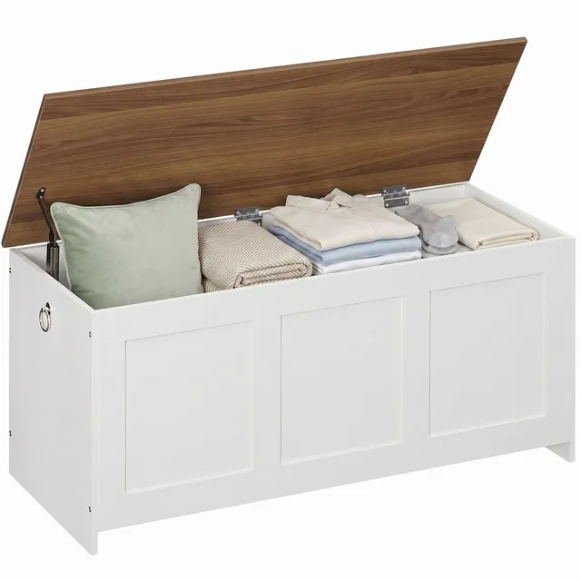 hoobro-storage-benches-banc-coffre-blanc-bout-de-lit image 1