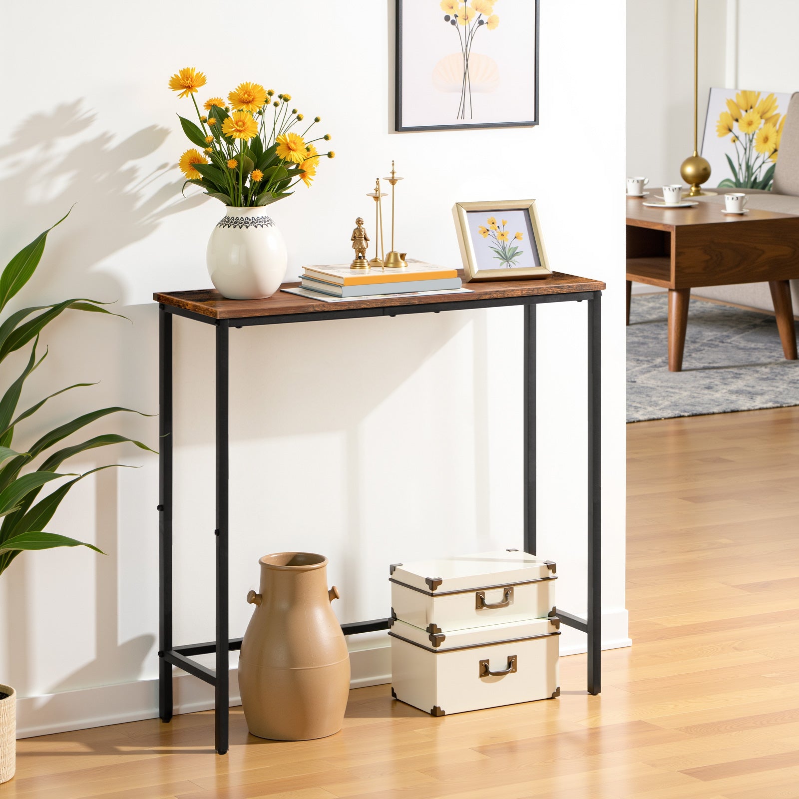 hoobro-console-table-console-entr-e-marron-troite image 2