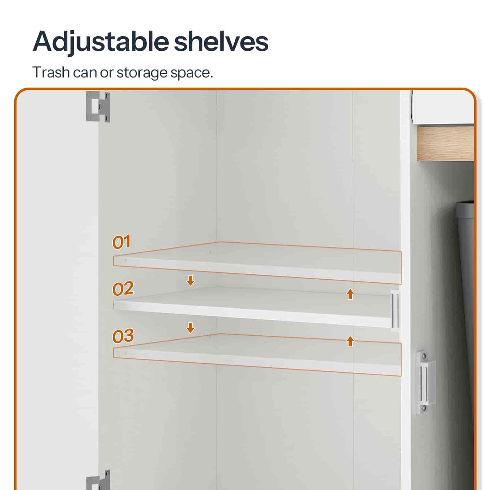 hoobro-meuble-poubelle-double-cuisine-blanc-76l-ouvert image 8