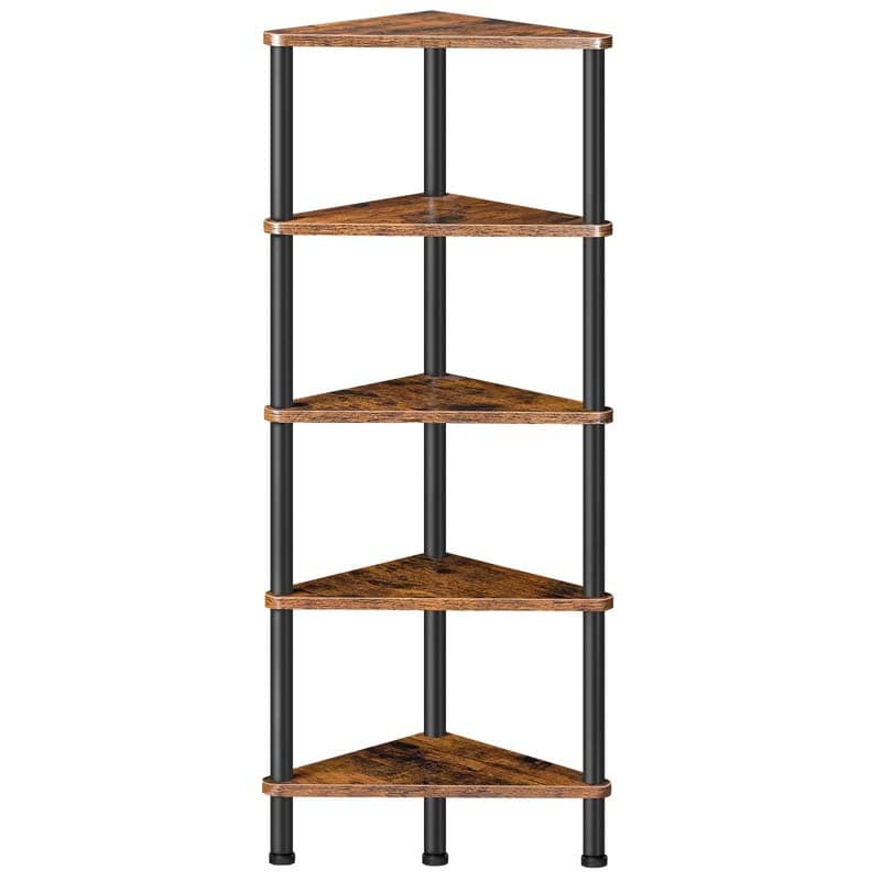 hoobro-bookshelves-5-tier-tag-re-angle-marron image 1