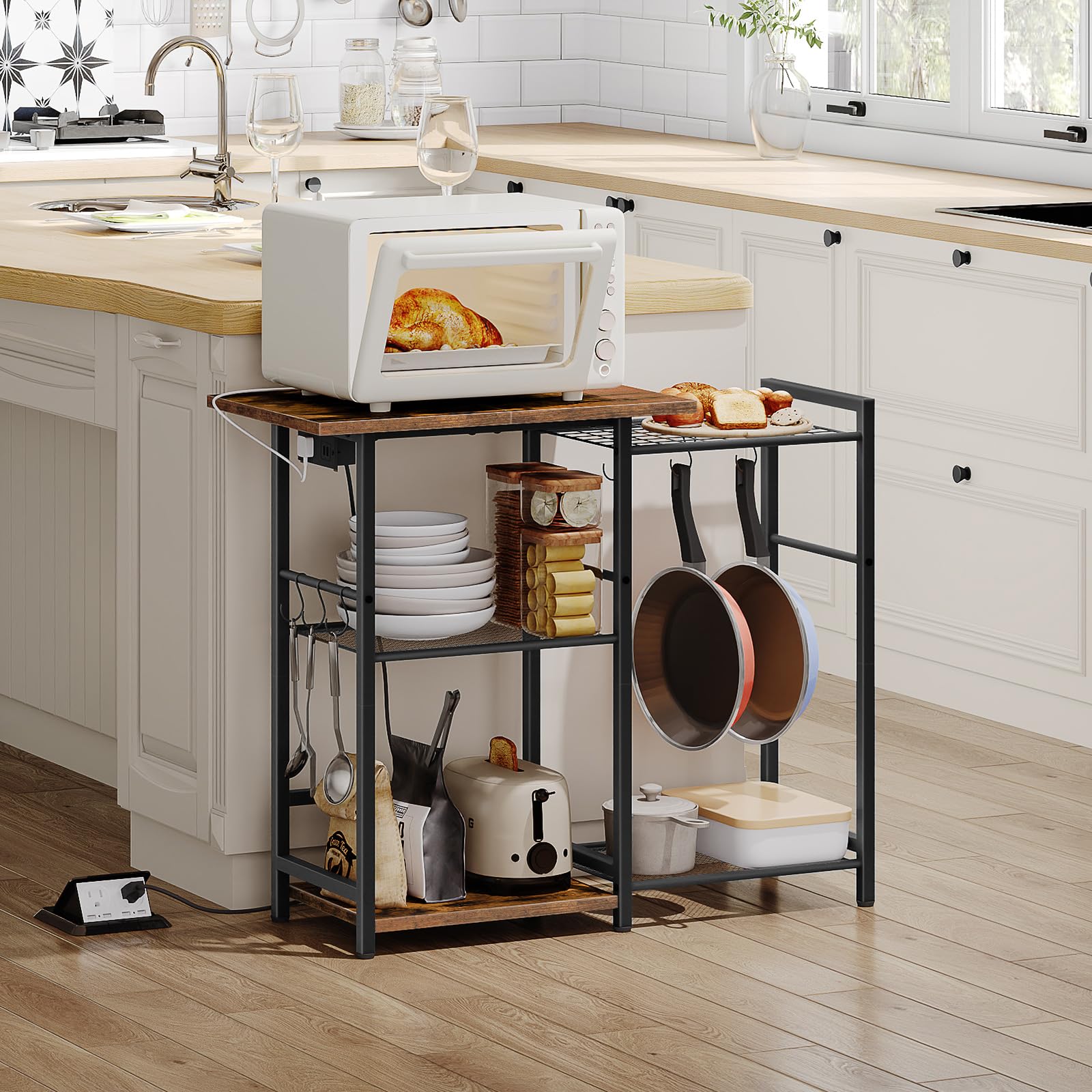 hoobro-kitchen-furniture-tag-re-cuisine-marron-avec-prise image 2
