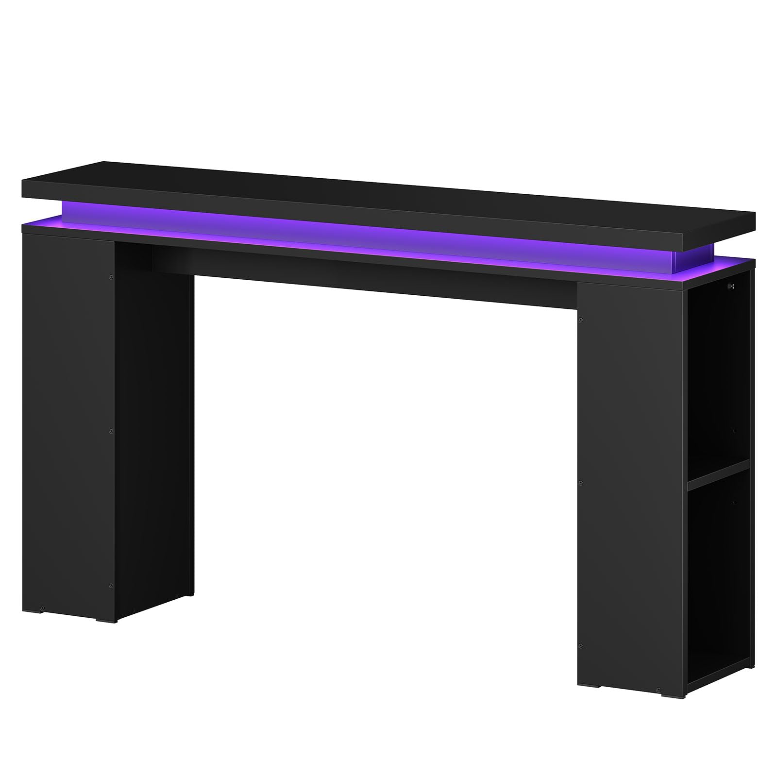 hoobro-console-table-120-cm-console-noire-led image 3