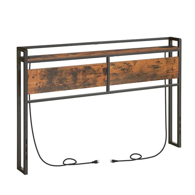 hoobro-headboards-t-te-de-lit-queen-marron-usb image 1