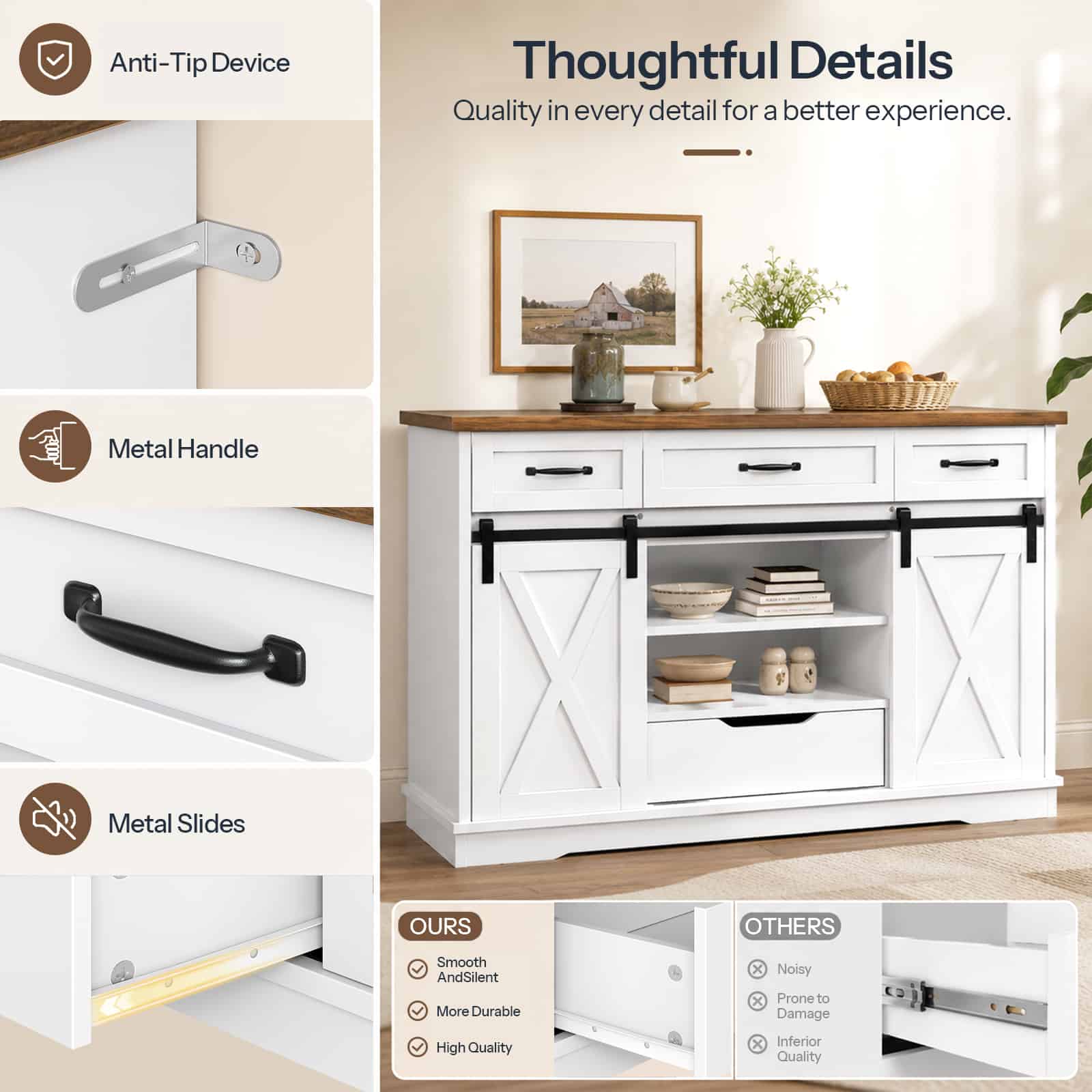 hoobro-dining-room-furniture-buffet-blanc-140-cm-bar-caf image 8