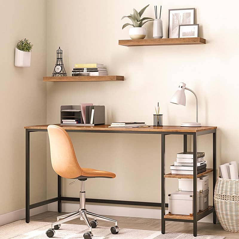 hoobro-storage-racks-tag-re-murale-marron-lot-de-2-flottante image 5