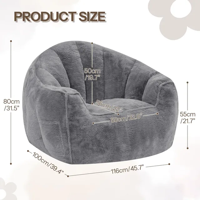 hoobro-pouf-g-ant-poire-adulte-fourrure-gris image 1