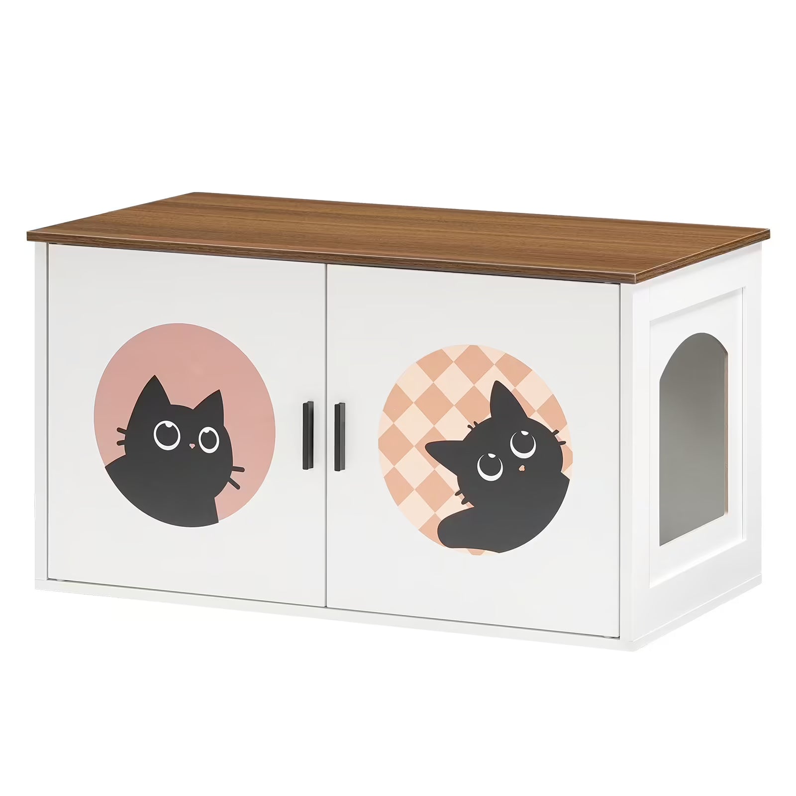 hoobro-meuble-liti-re-chat-blanc-80-cm-entr-e-arche image 1