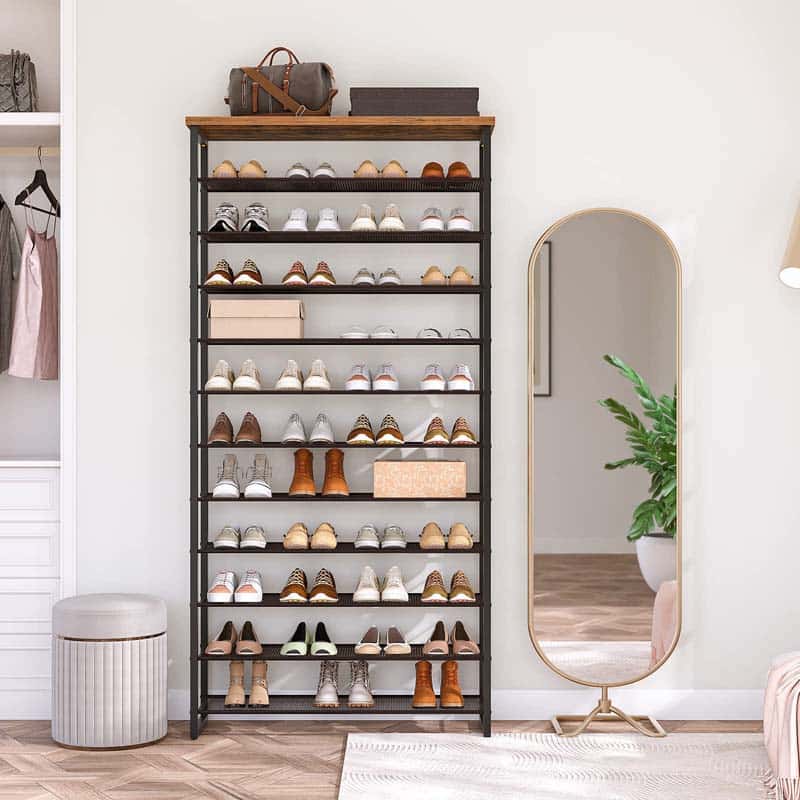 hoobro-shoe-racks-meuble-chaussures-marron-12-niveaux image 6