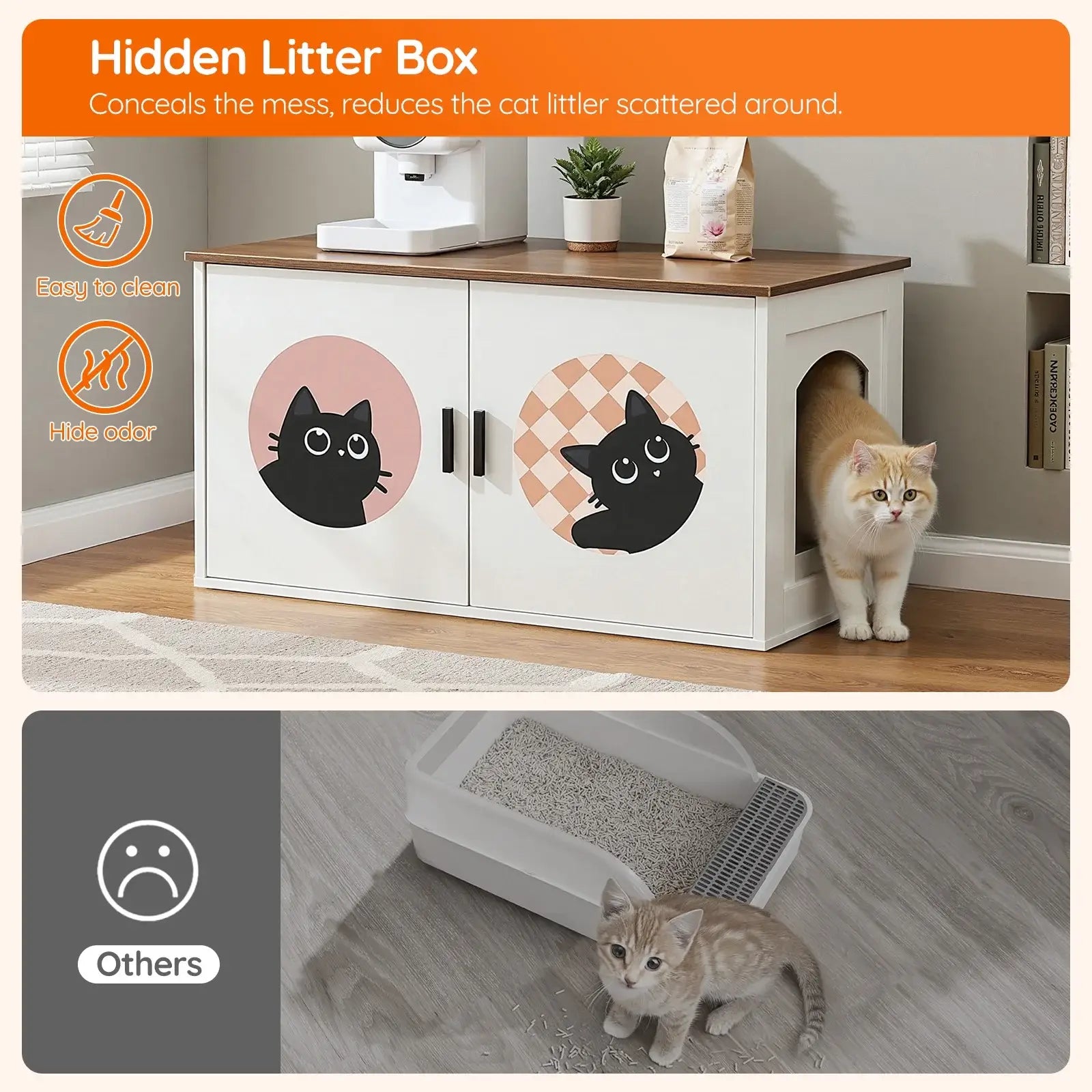 hoobro-meuble-liti-re-chat-blanc-80-cm-entr-e-arche image 4