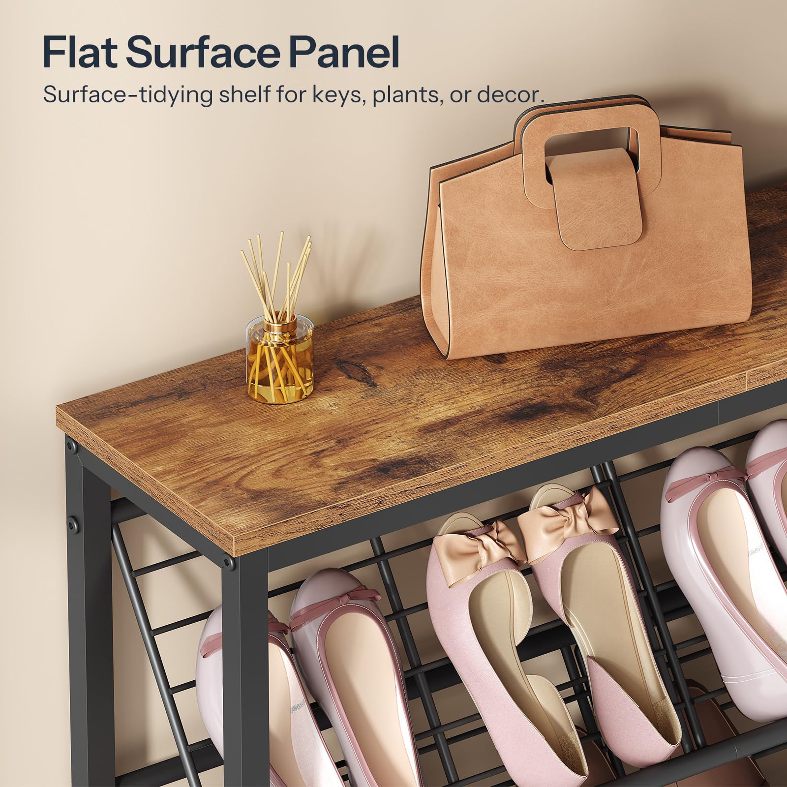 hoobro-shoe-racks-meuble-chaussures-marron-5-niveaux image 8