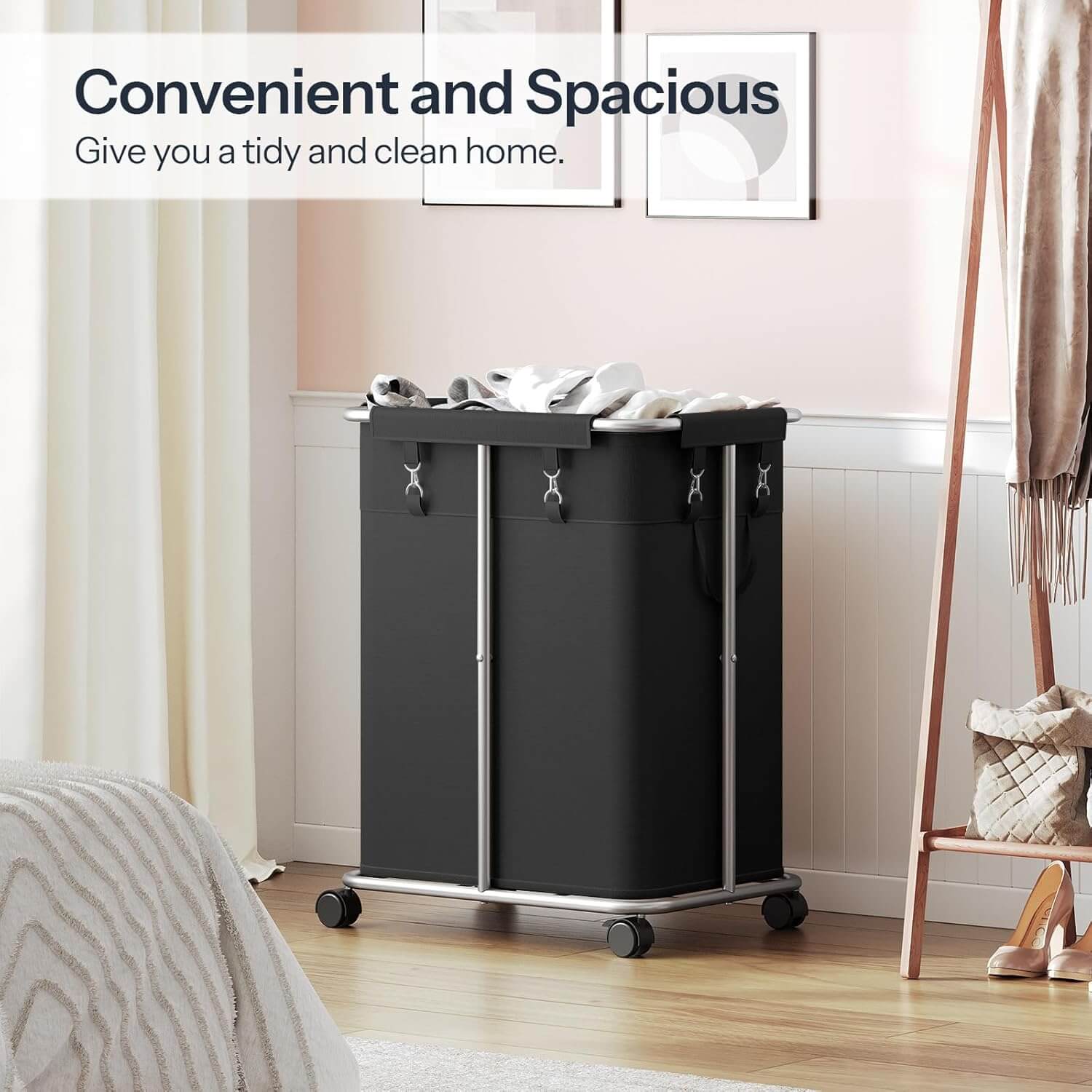 hoobro-panier-linge-170l-roulettes-noir-grande-capacit image 5