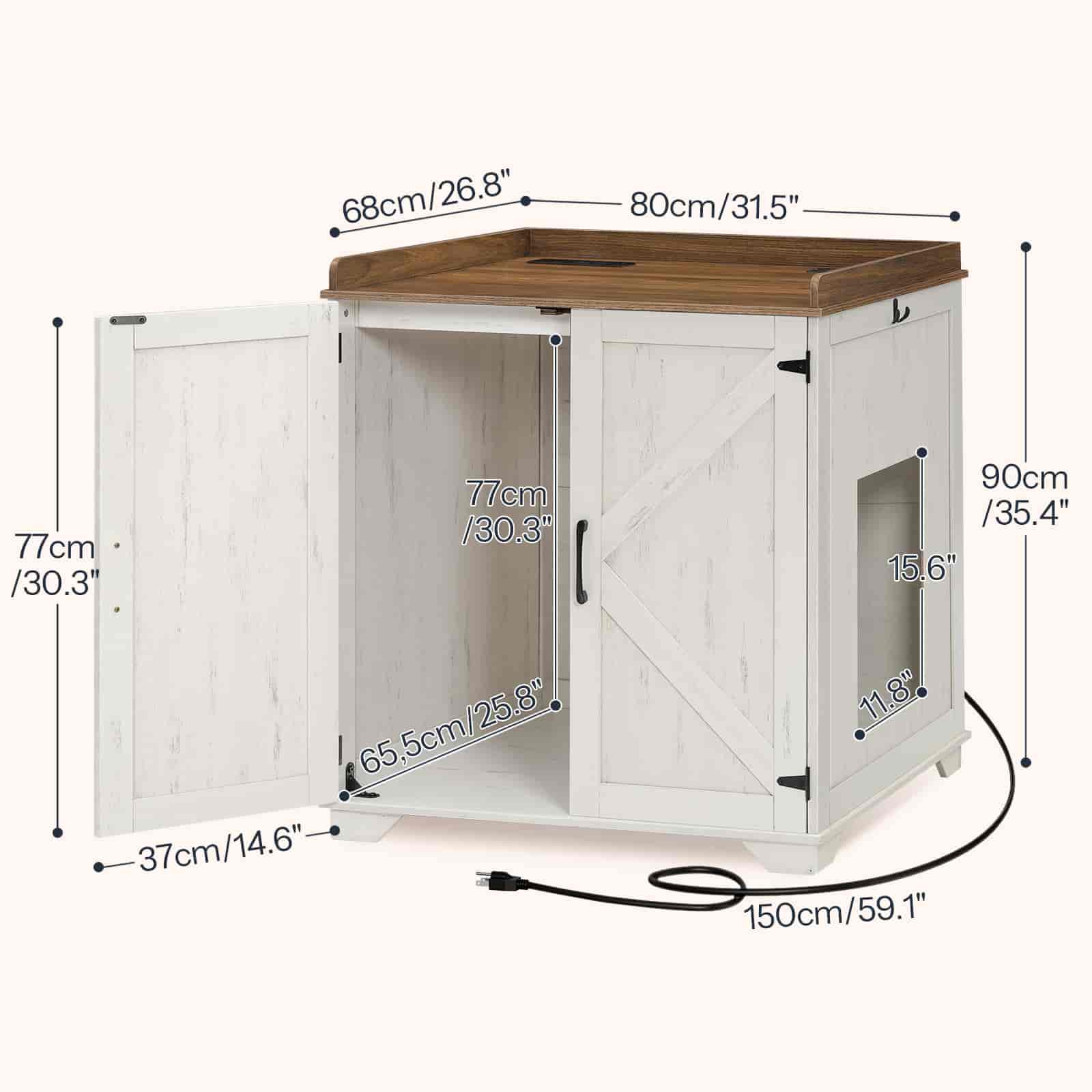 hoobro-pet-furniture-meuble-liti-re-automatique-blanc-prises image 4