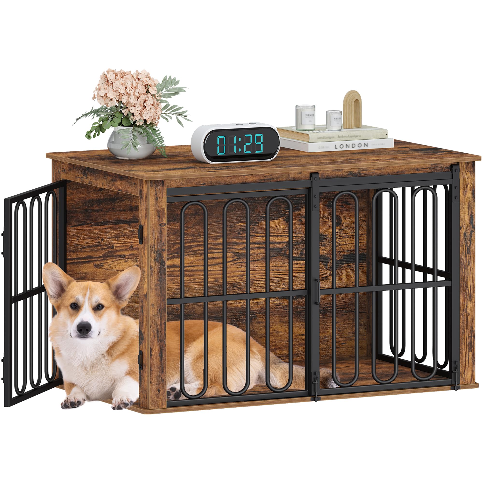 hexcelen-cage-chien-marron-100-cm-table-d-appoint image 8