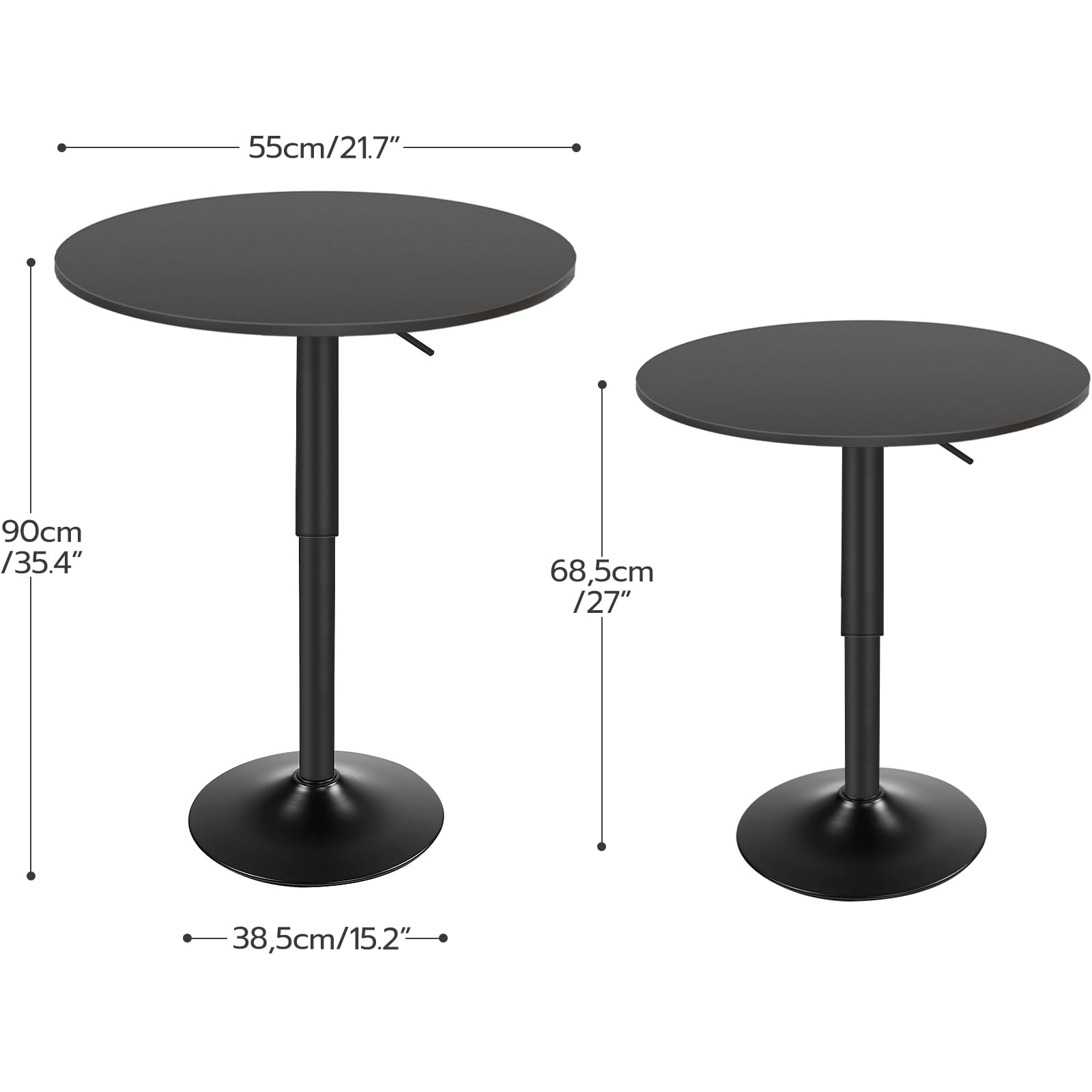 hoobro-beverage-counters-table-bar-ronde-noire-r-glable image 3