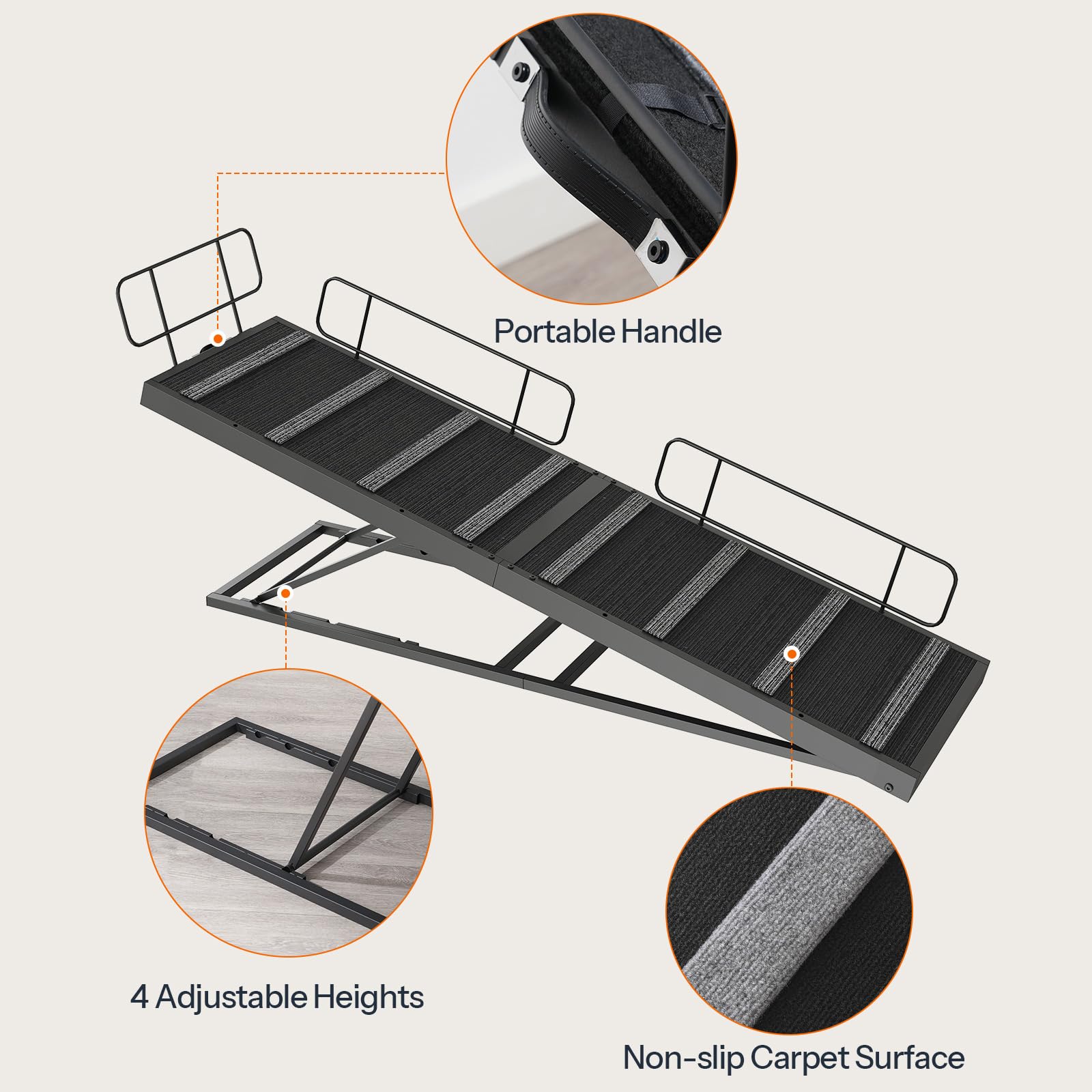 hoobro-pet-furniture-rampe-pour-chien-noire-160-cm image 8