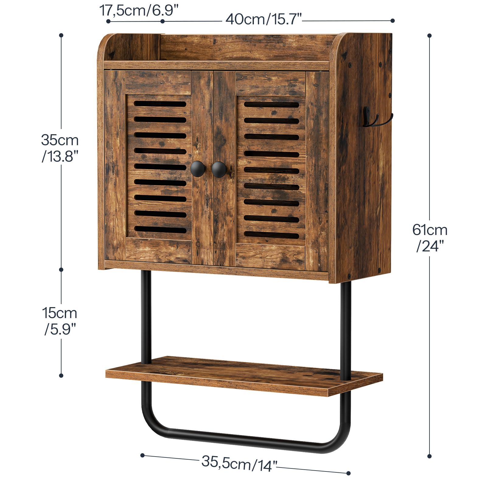 hoobro-bathroom-furniture-armoire-bain-marron-2-portes image 3