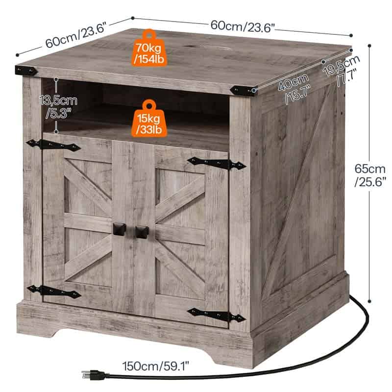 hoobro-nightstands-table-chevet-greige-60-cm-avec-prises image 3