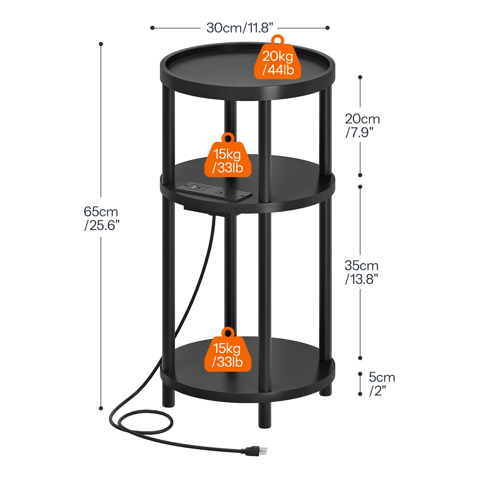 hoobro-table-d-appoint-ronde-bambou-noire-prise-charge image 3