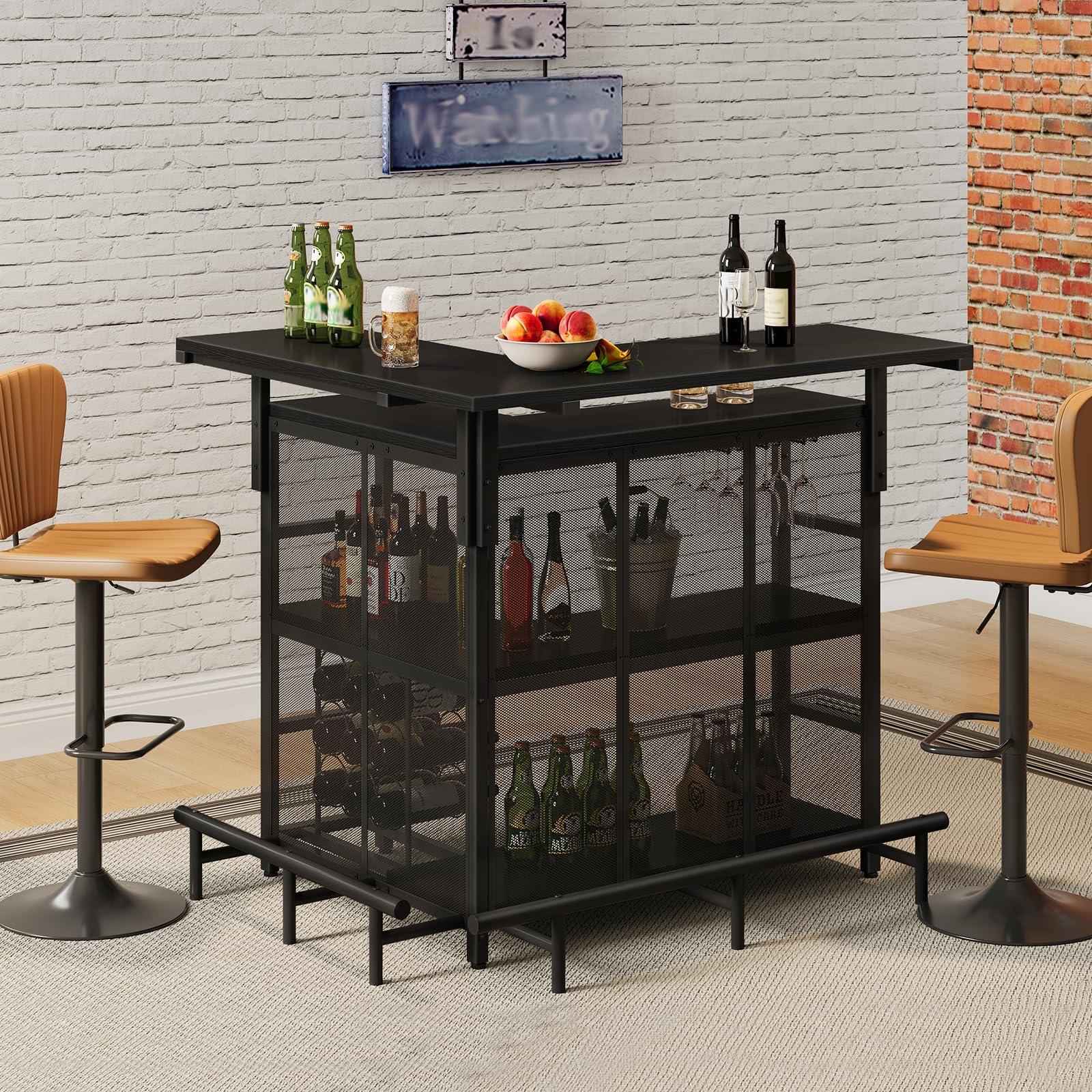 hoobro-meuble-bar-d-angle-noir-en-l-avec-led image 7