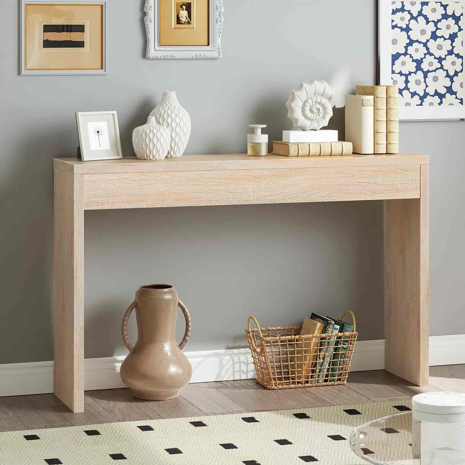 hoobro-console-table-farmhouse-table-console-naturel-bois image 6
