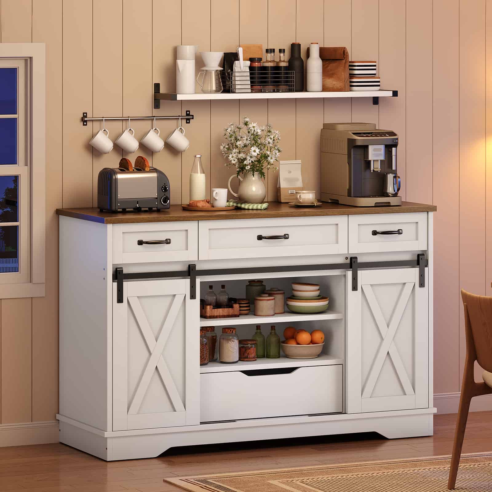 hoobro-dining-room-furniture-buffet-blanc-140-cm-bar-caf image 5