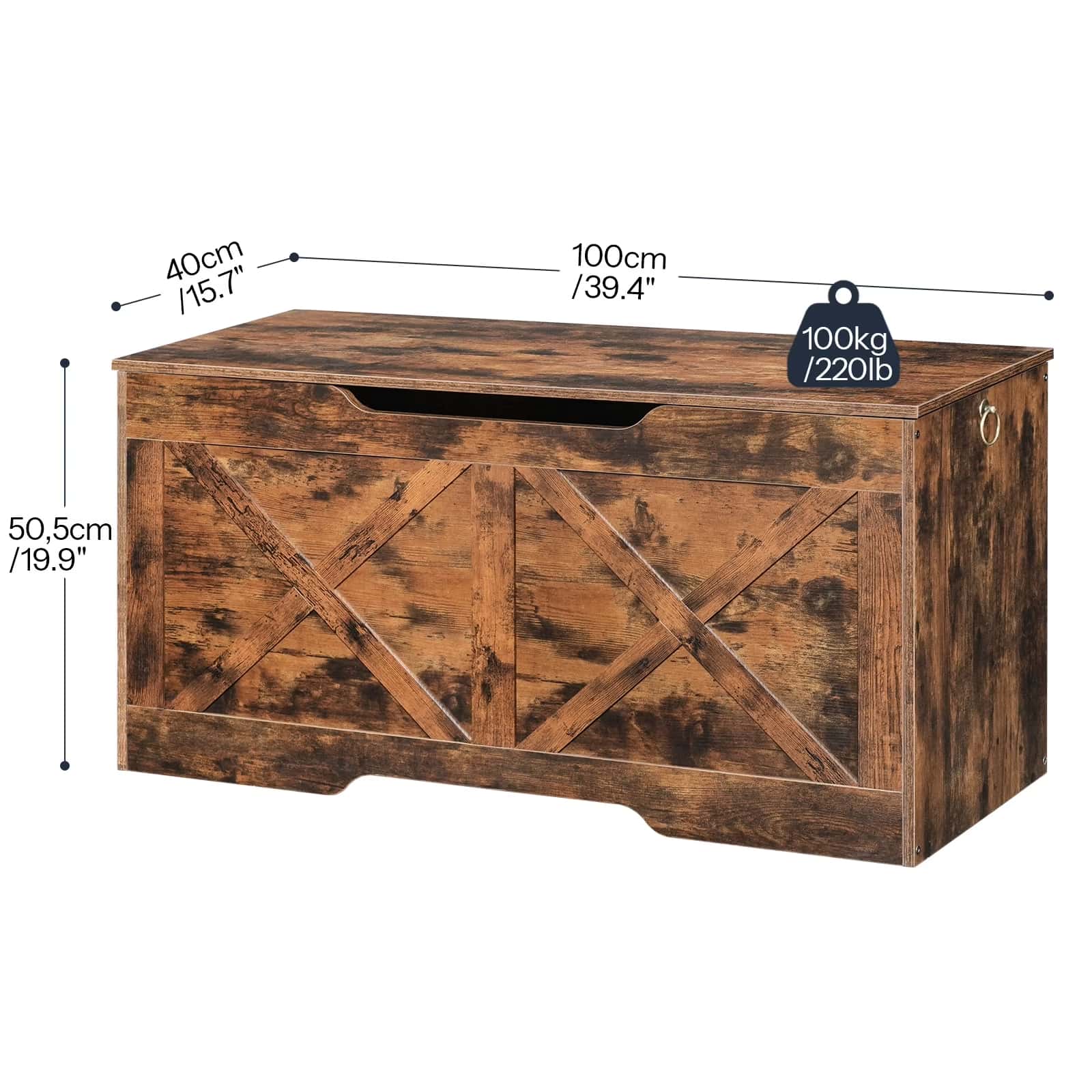hoobro-banc-coffre-100-cm-marron-coffre-de-rangement image 4