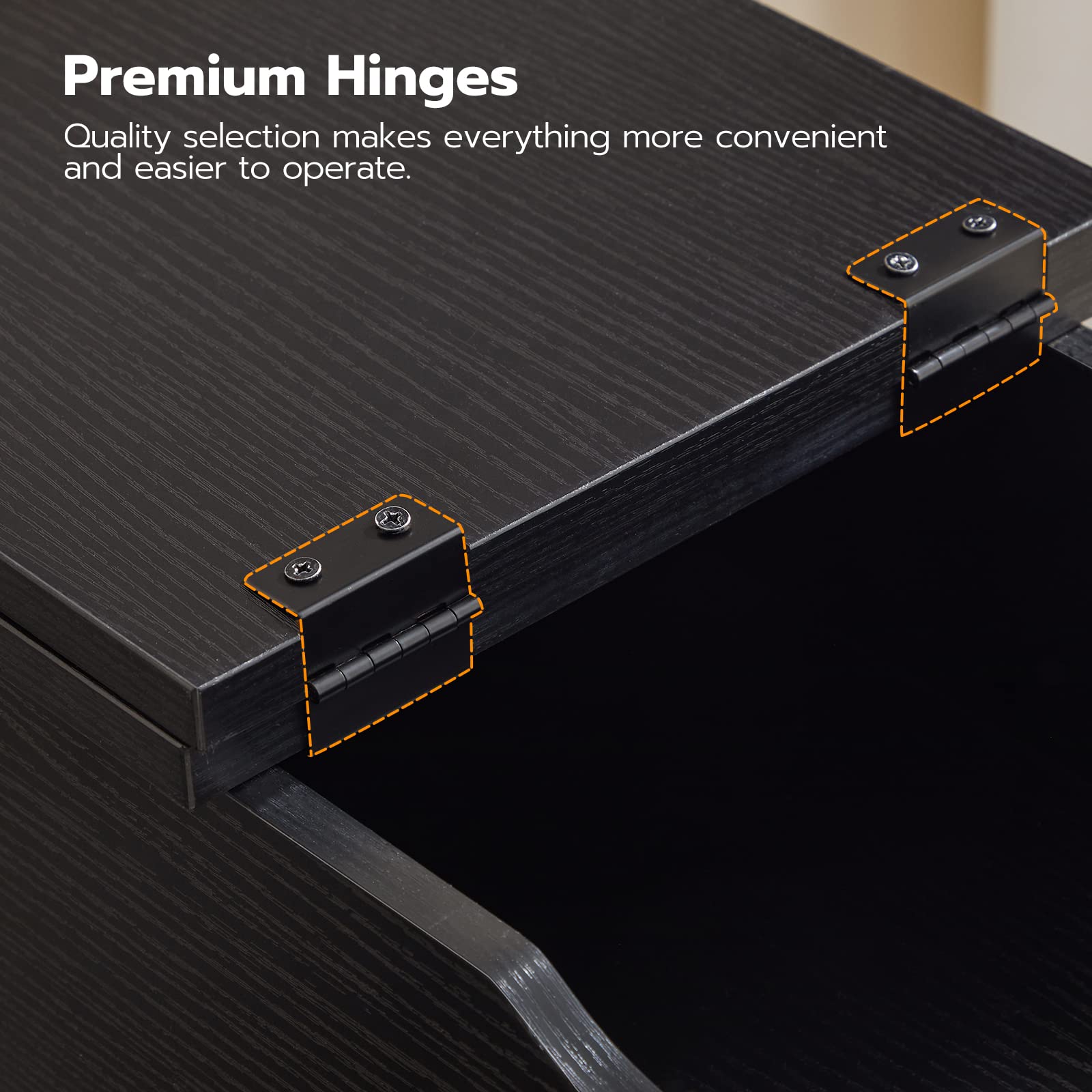 hoobro-table-appoint-rabattable-noire-avec-station-charge image 8