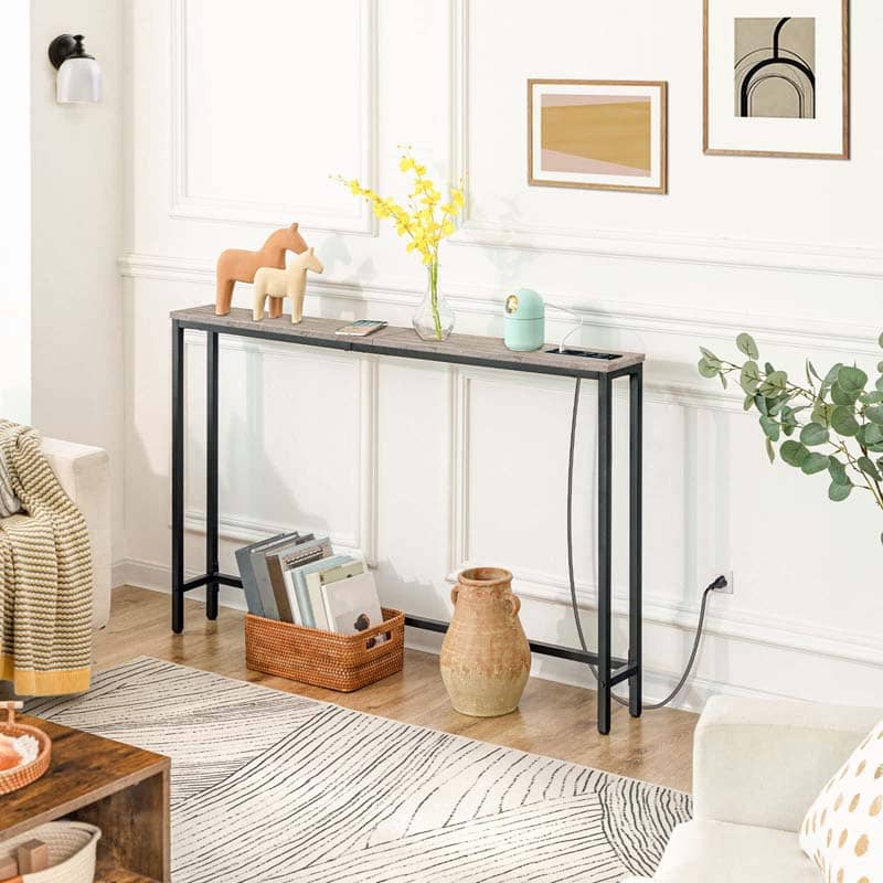 hoobro-console-table-console-troite-greige-120-cm-avec-prises image 4