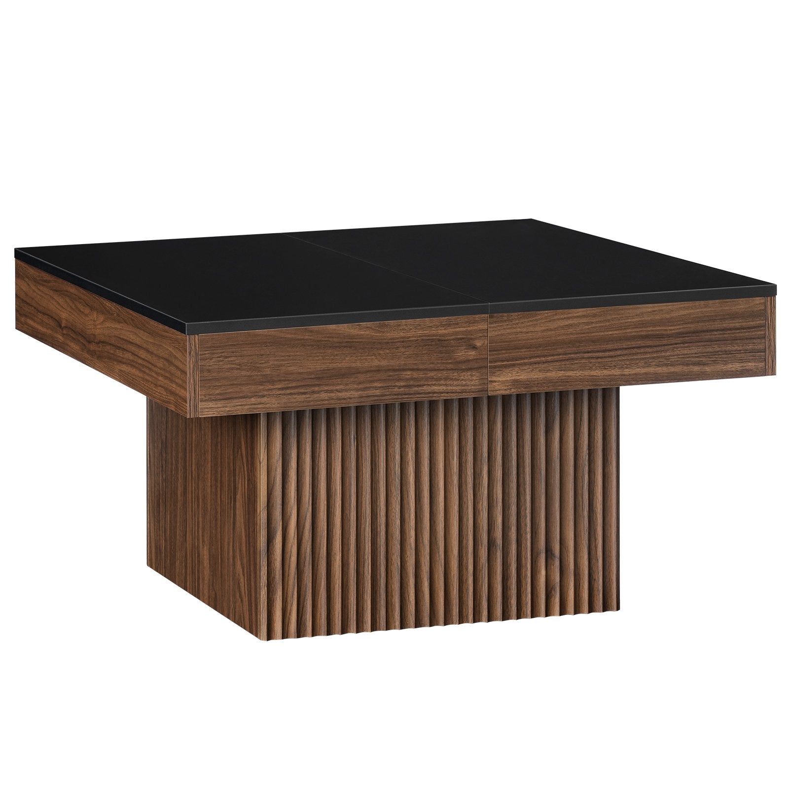 hoobro-coffee-tables-table-basse-carr-e-marron-extensible-avec-coffre image 3